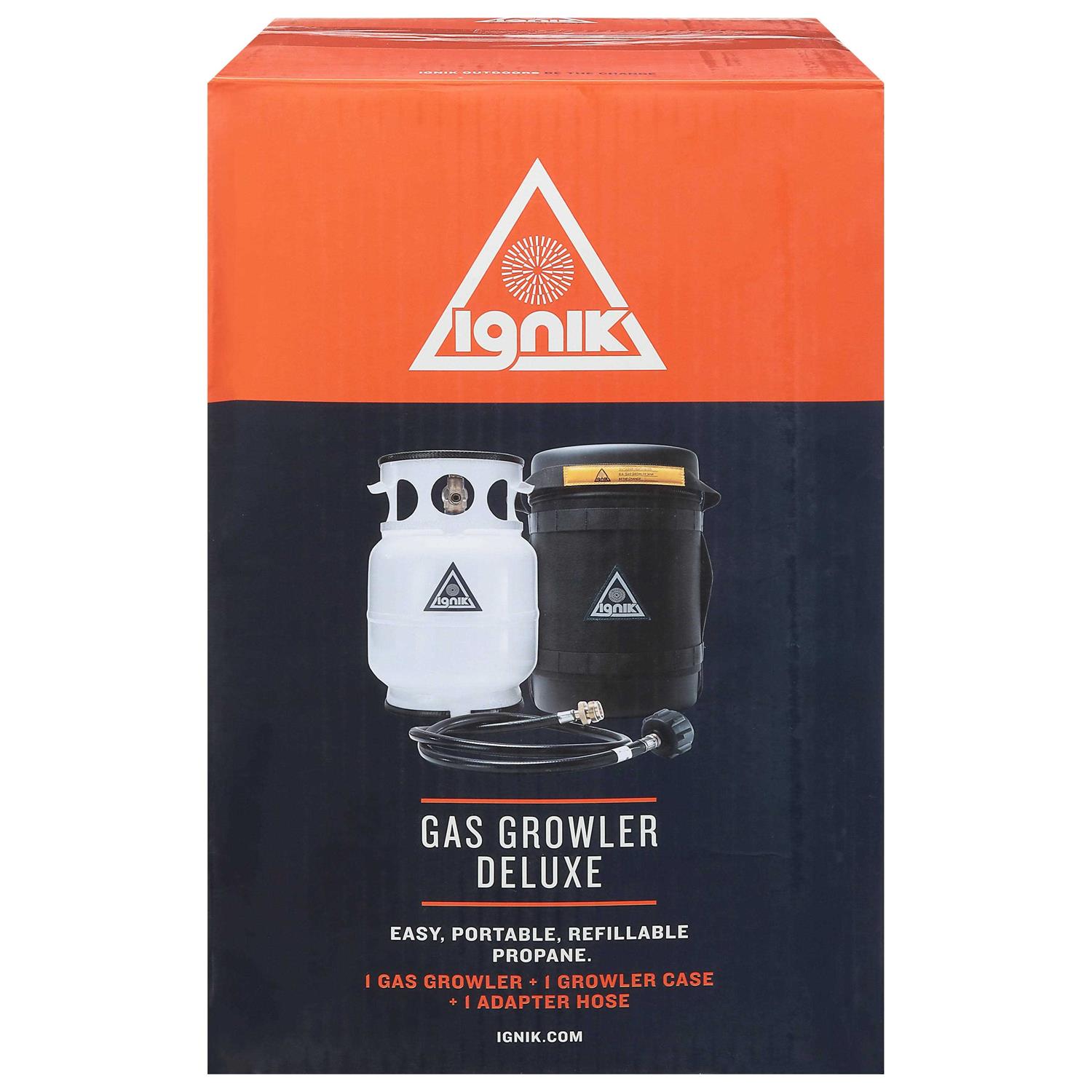 Ignik Gas Growler Carry Case and Hose Kit for 5-Pound Refillable Propane Tank - Inhomebuy