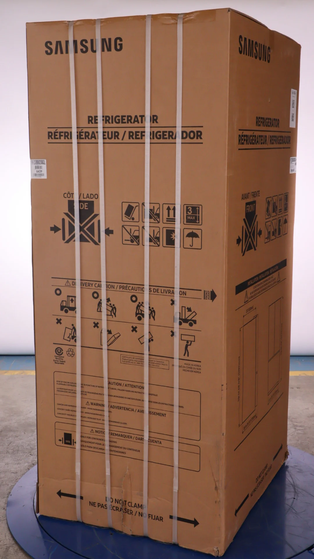 SAMSUNG BESPOKE 36 IN. 22.9 CU. FT. STAINLESS STEEL 4 DOOR FRENCH DOOR COUNTER DEPTH REFRIGERATOR WI - Inhomebuy