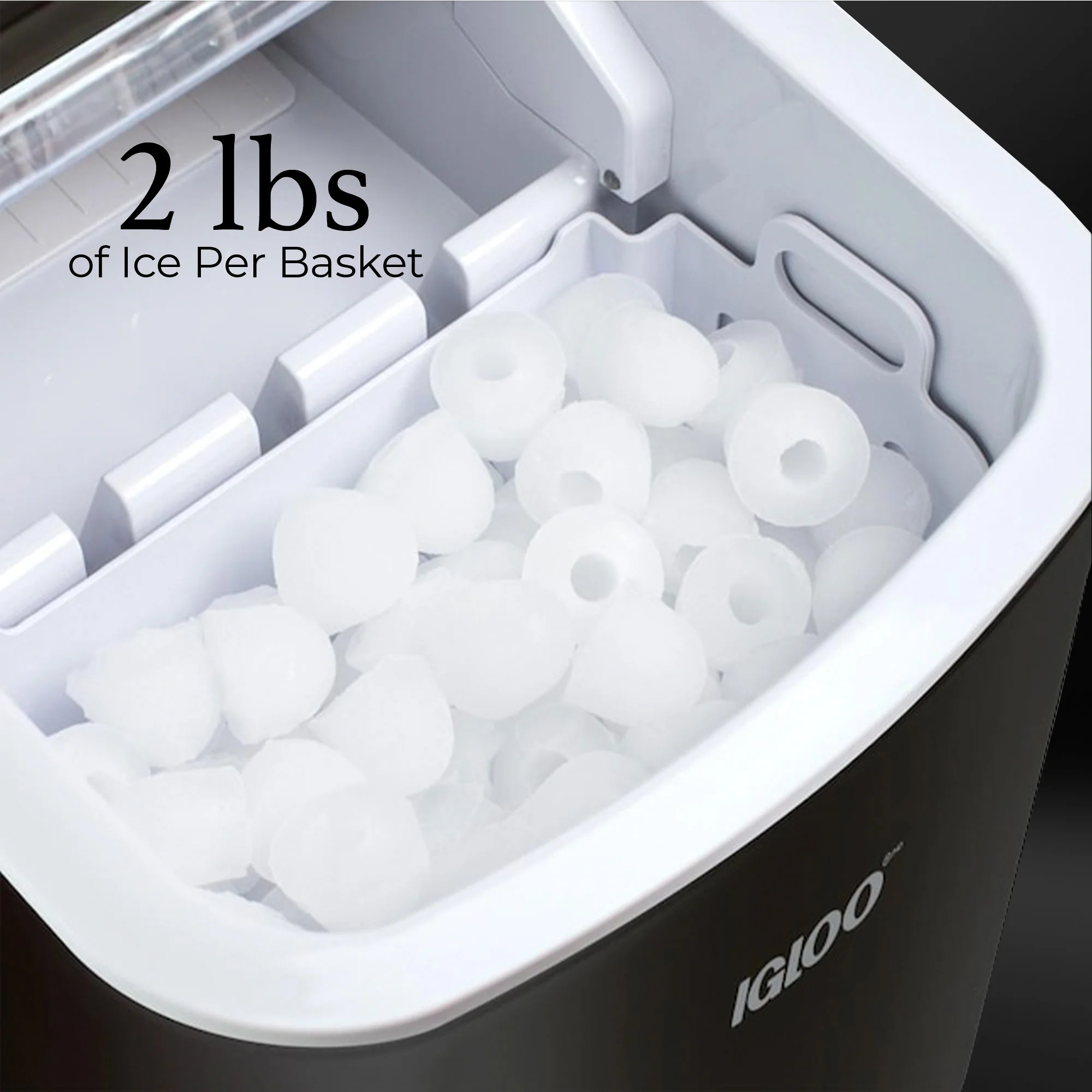 Igloo 26-Pound Automatic Portable Countertop Ice Maker Machine - Black - Inhomebuy