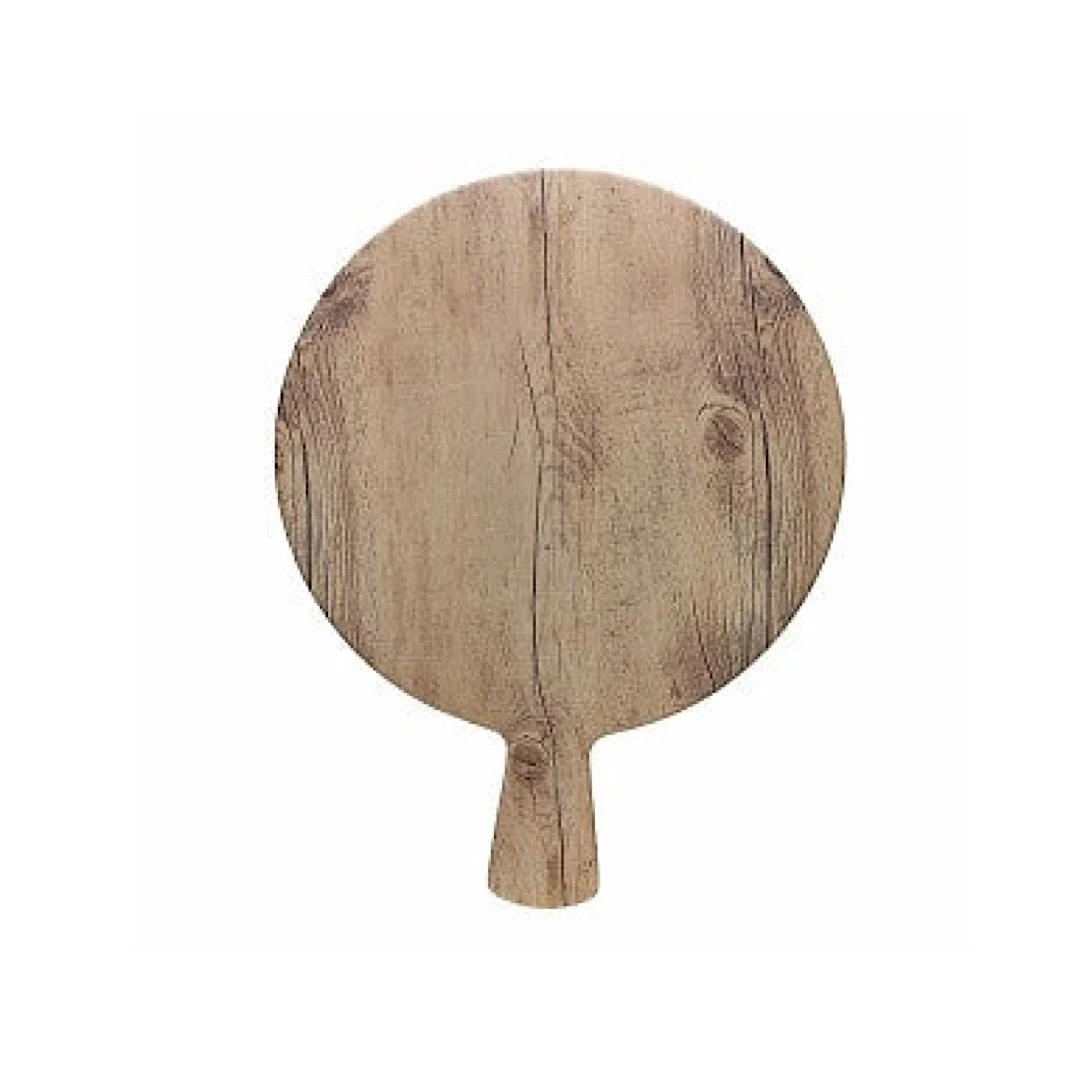 Round Chopping Board 40cm Show Plate Wooden - Inhomebuy