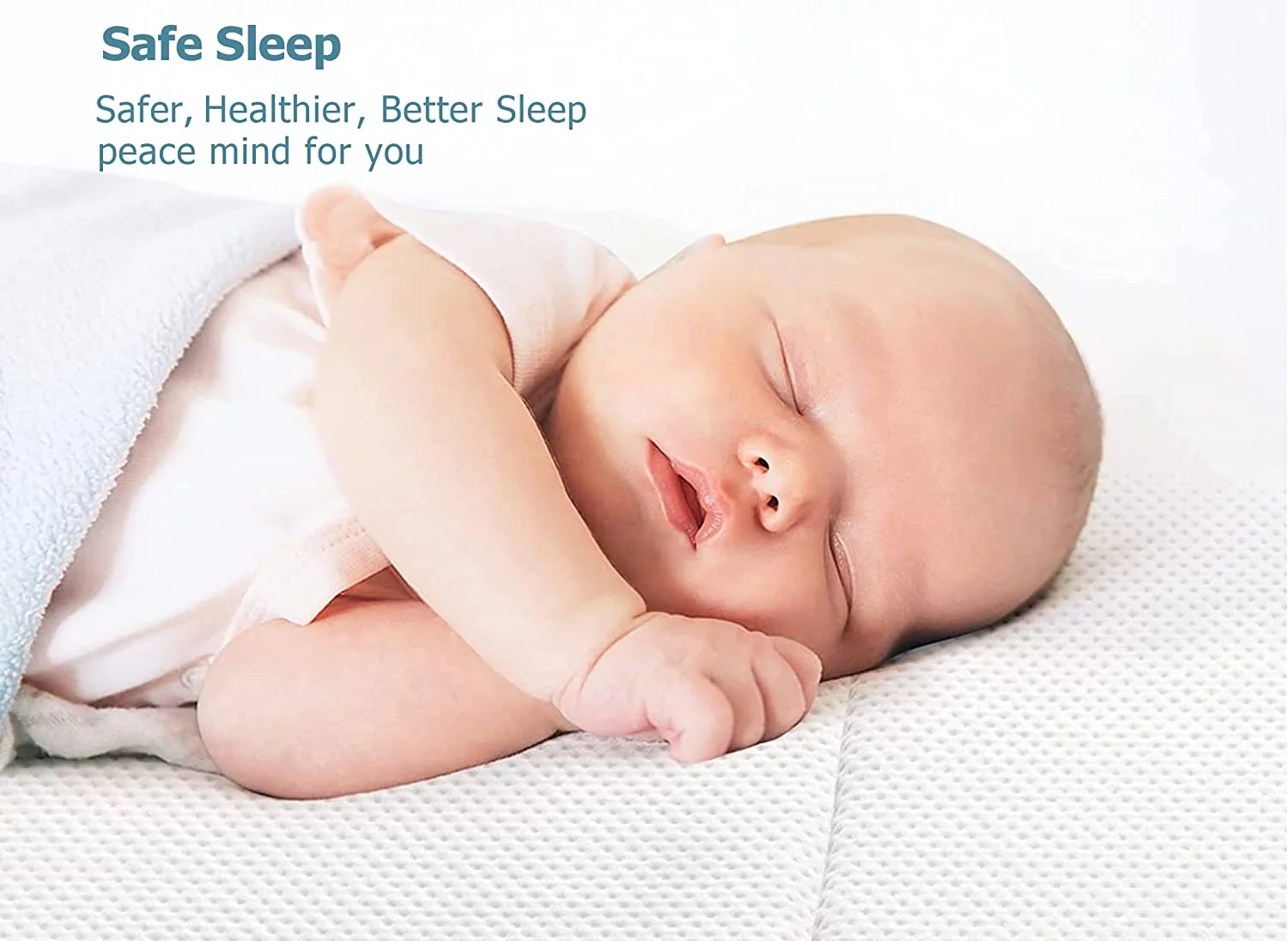 Waterproof Mini Crib Mattress, Portable Pack and Play Mattress Tri-Fold Dual Sided Mattress with Washable Cover & Storage Bag - Inhomebuy