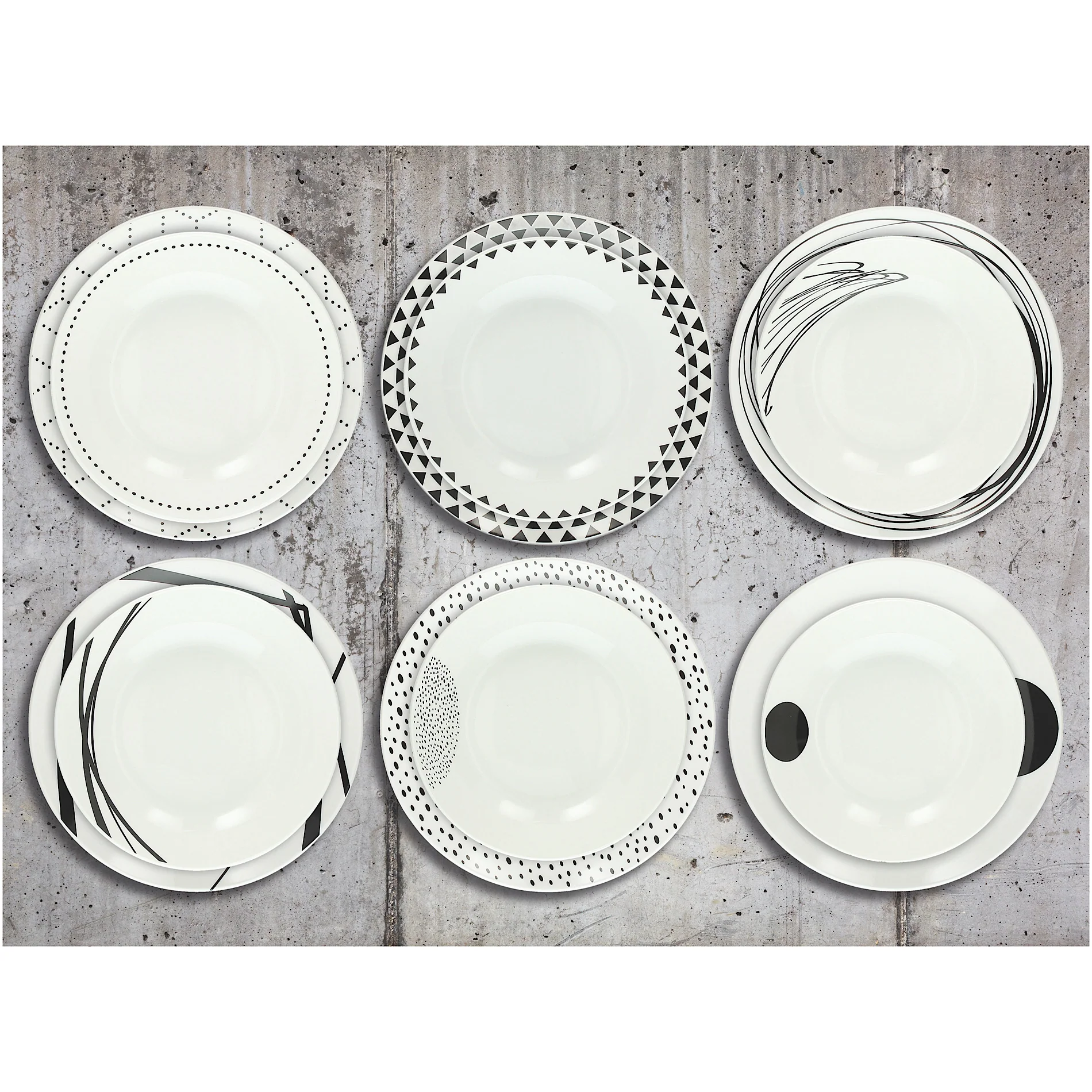 Graphic Dinner Set 18pcs - Inhomebuy
