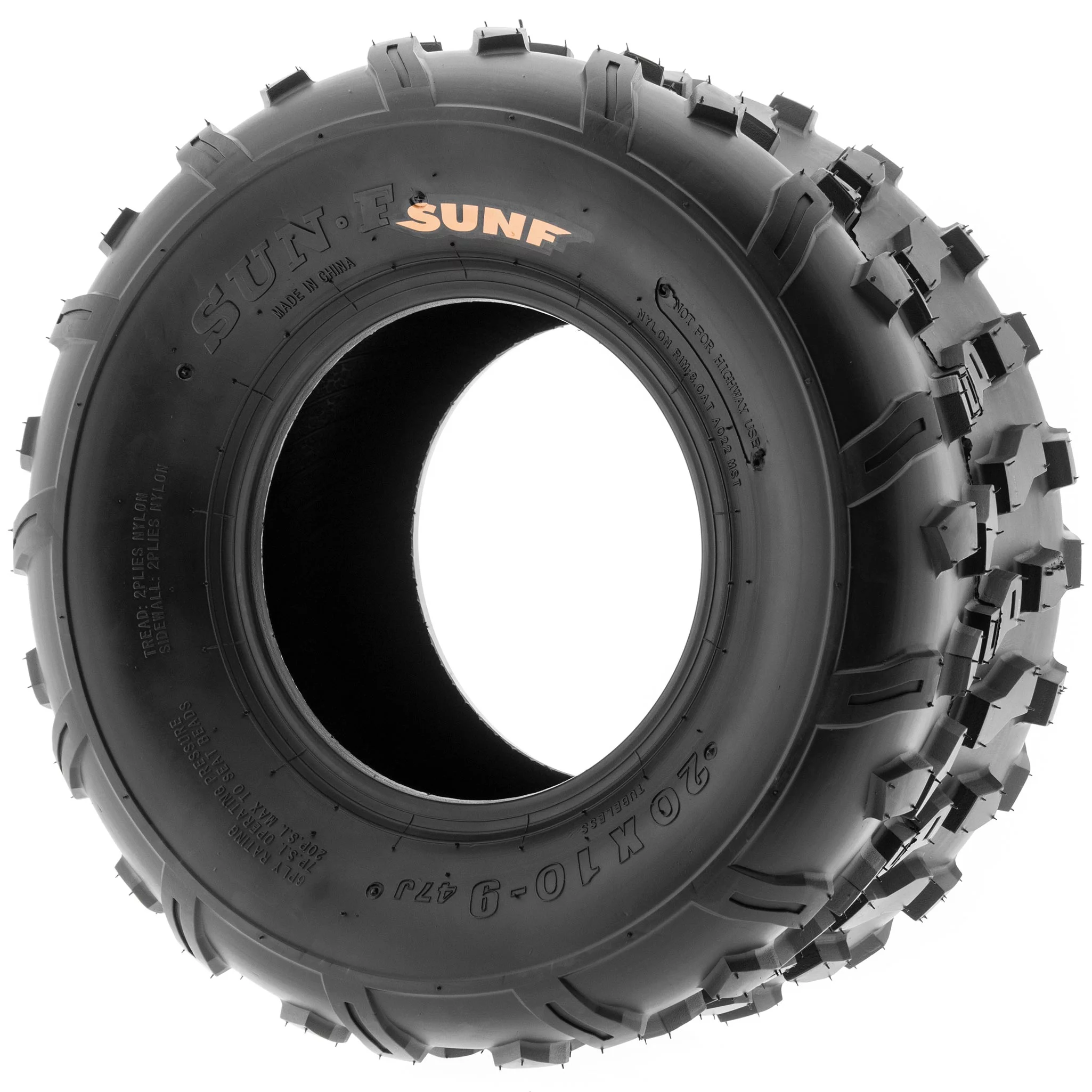 SunF Set of 4 ATV Tires A022 20x10-9 20x10x9 4 PR - Inhomebuy