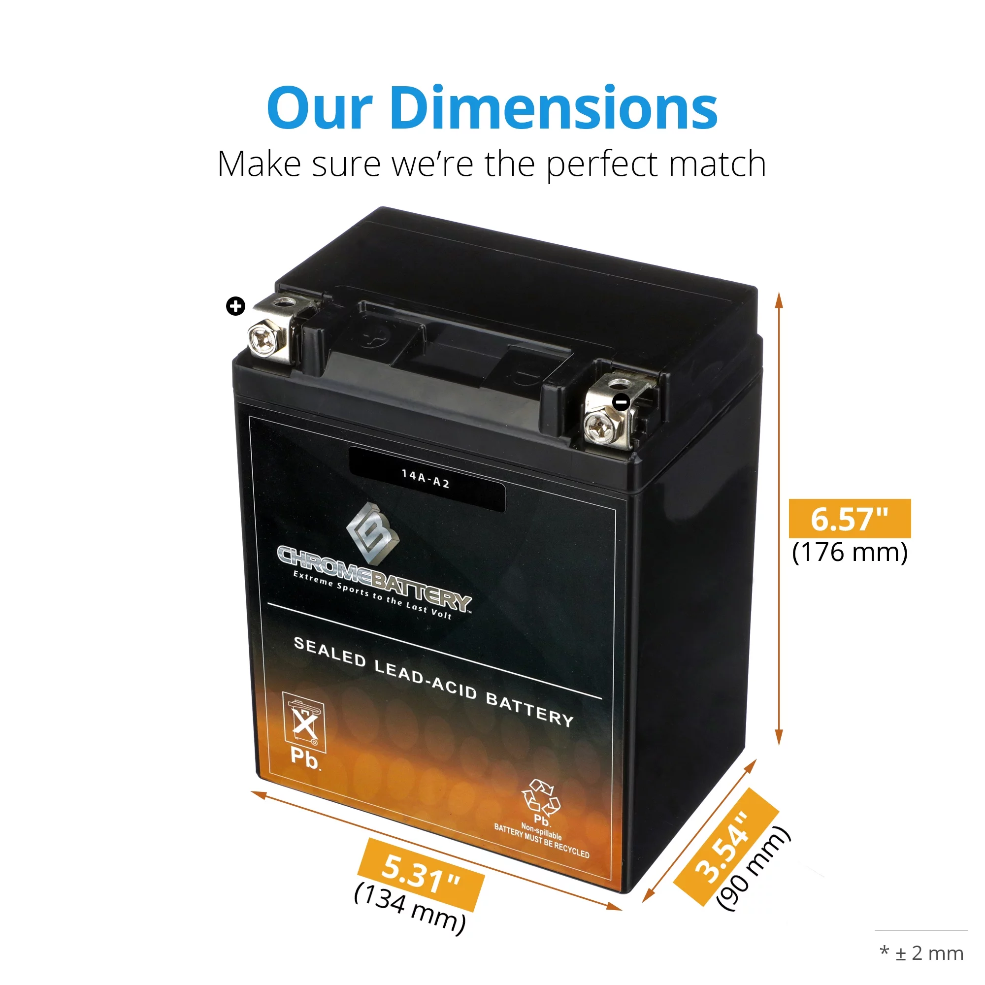 Yb14A-A2 High Performance Power Sports Battery - Inhomebuy