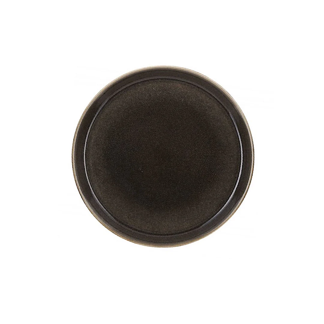 Stoneware Gastro Plate 21cm Green Mat/ Glossy - Inhomebuy