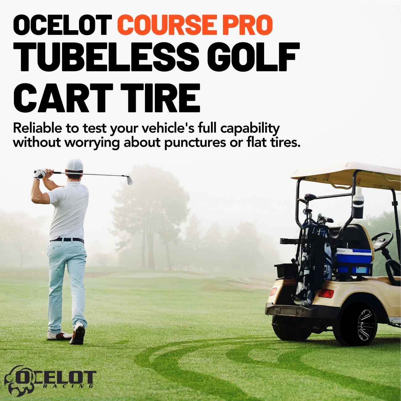205/30-12 Ocelot Course Pro Golf Cart Tire - Inhomebuy