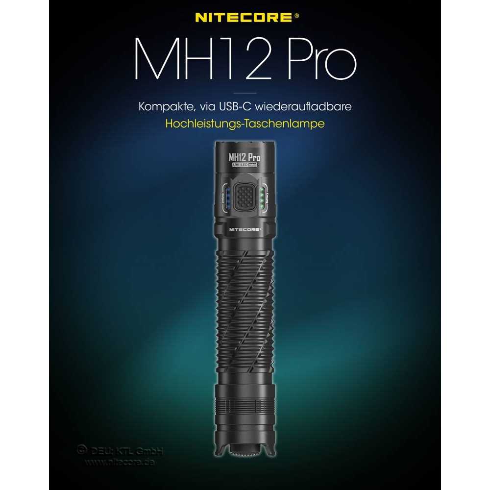 Nitecore MH10 V2 1200 Lumen USB-C Rechargeable Flashlight - Inhomebuy