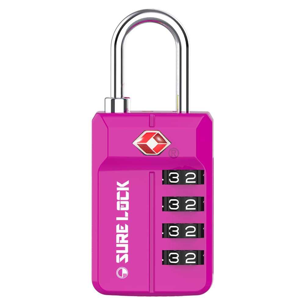 SURE LOCK Tsa Approved Travel Luggage Locks Open Alert Combination Lock for School Office Gym Locker,Toolbox - Inhomebuy
