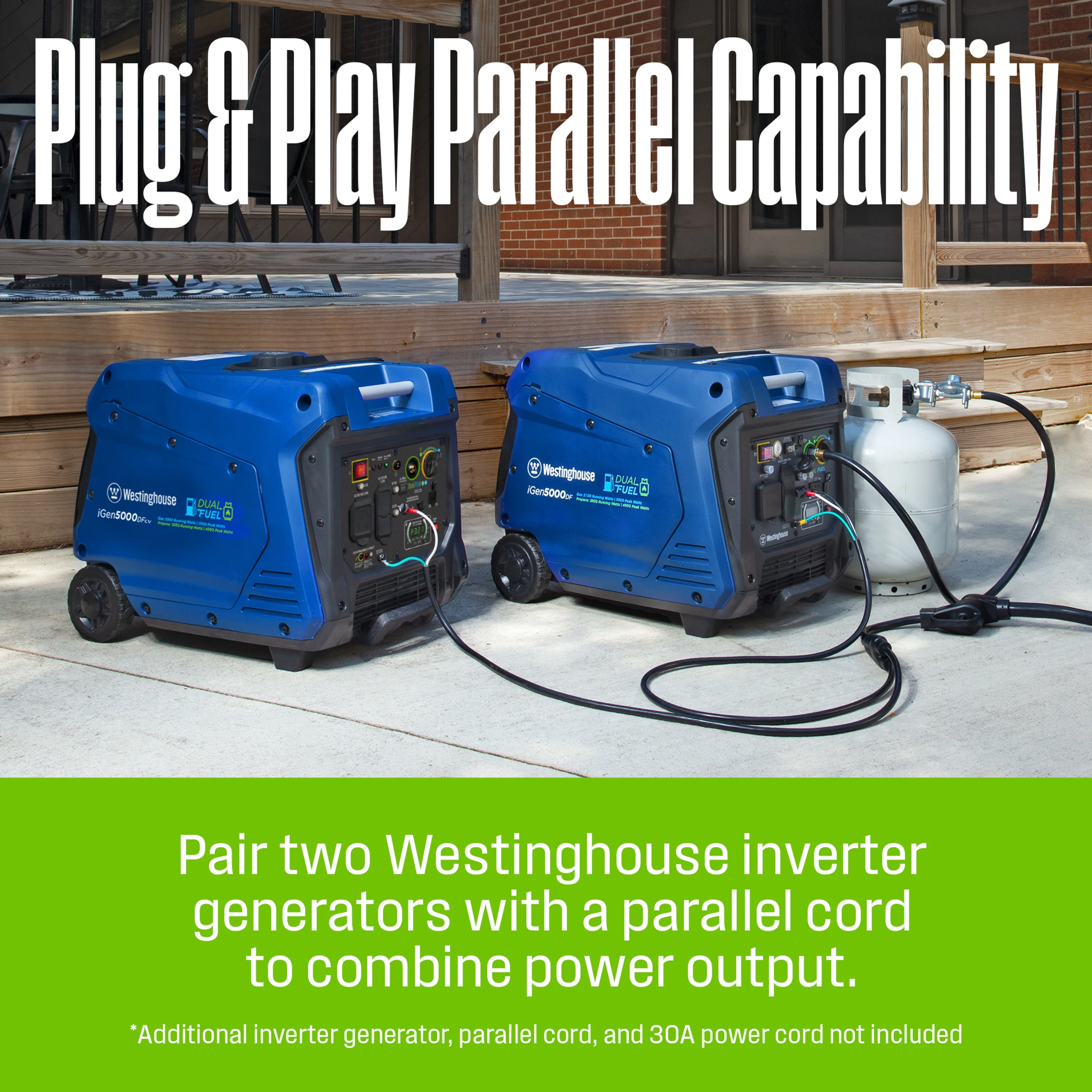 Westinghouse 5000 Peak Watt RV Ready, Gas Powered Portable Inverter Generator with Electric Start - Inhomebuy