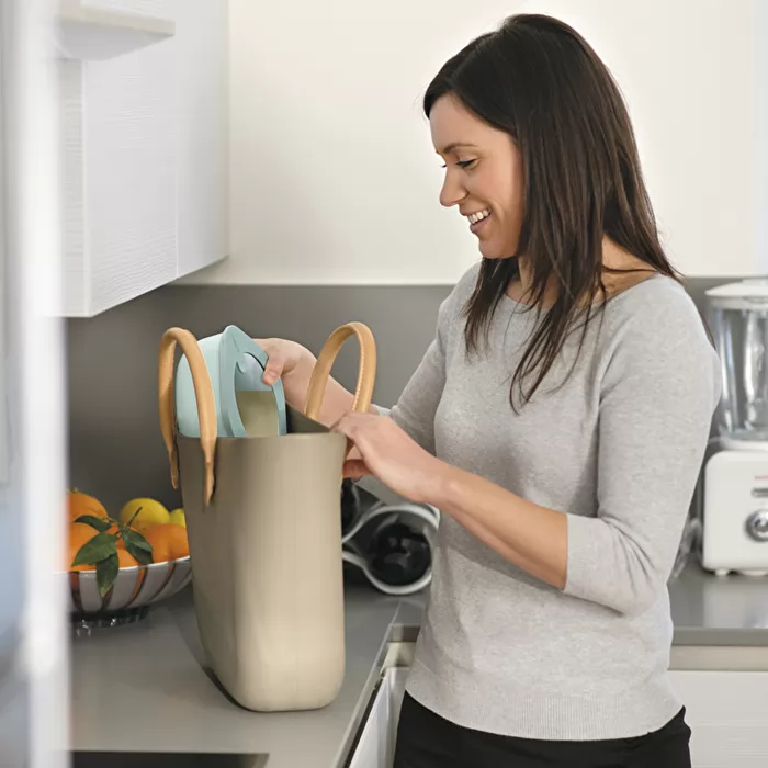 S STORE&MORE - Shallow airtight fridge/freezer/microwave containers Sage green 450cc - Inhomebuy