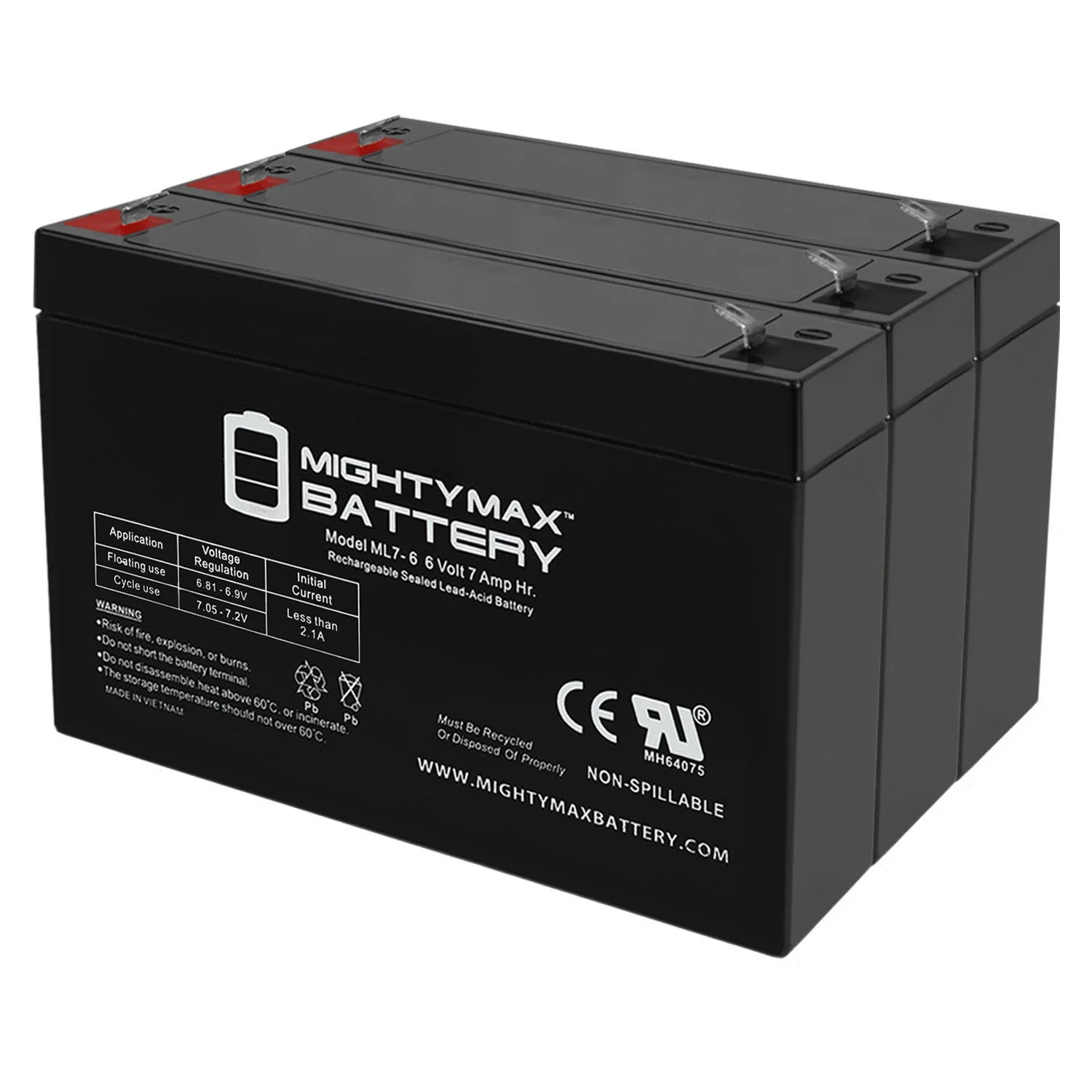 Ride On Replacement 6V 7AH Battery For Kids Ride On Power Car Wheels - Inhomebuy