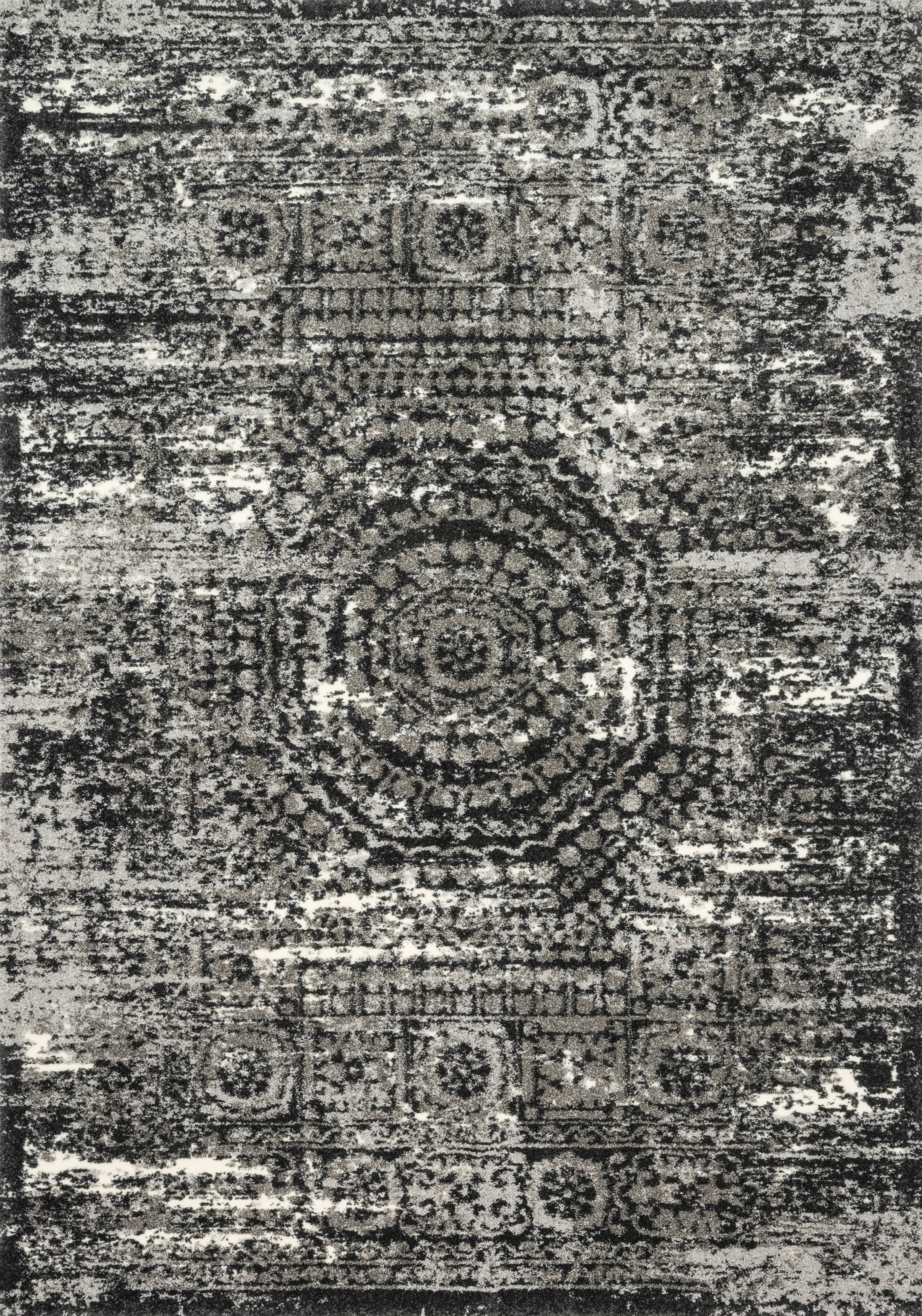 Loloi Rugs Viera Collection Rug in Graphite, Black - 7'7