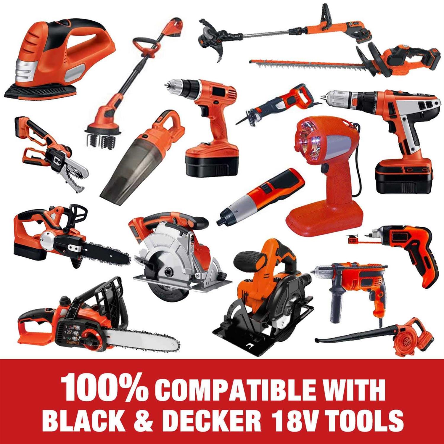 DSANKE 2pack DSANKE replacement for black and decker 18 volt 3.0ah lithium-ion Battery for 244760-00 HPB18 Battery a1718 a18 a18e hp - Inhomebuy