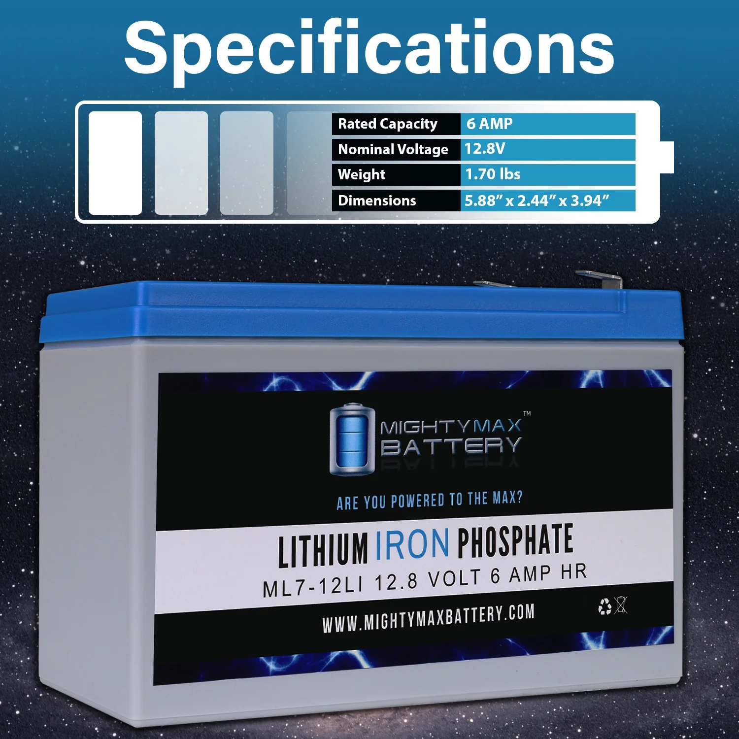 12V 7AH Lithium Replacement Battery for APC BP420S - Inhomebuy