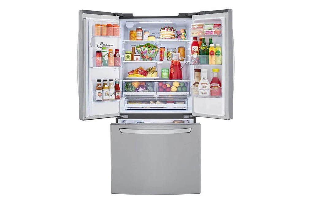 LG 33 IN. 25 CU. FT. SMUDGE-RESISTANT STAINLESS-STEEL FRENCH DOOR REFRIGERATOR WITH SMARTHINQ WI-FI - Inhomebuy