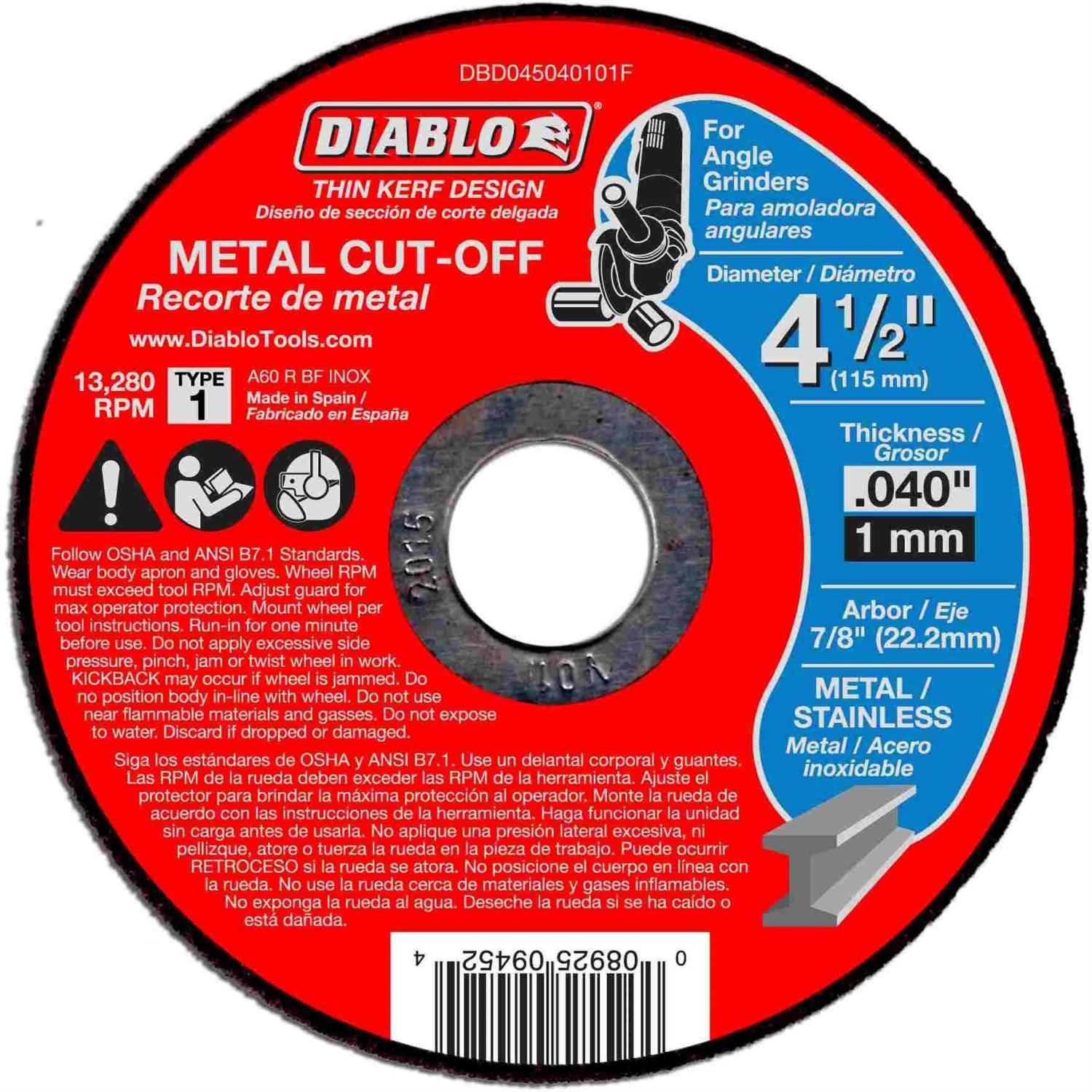 Diablo 4-1/2 in. 36-Tooth Fine Finish Saw Blade D0436X - Inhomebuy