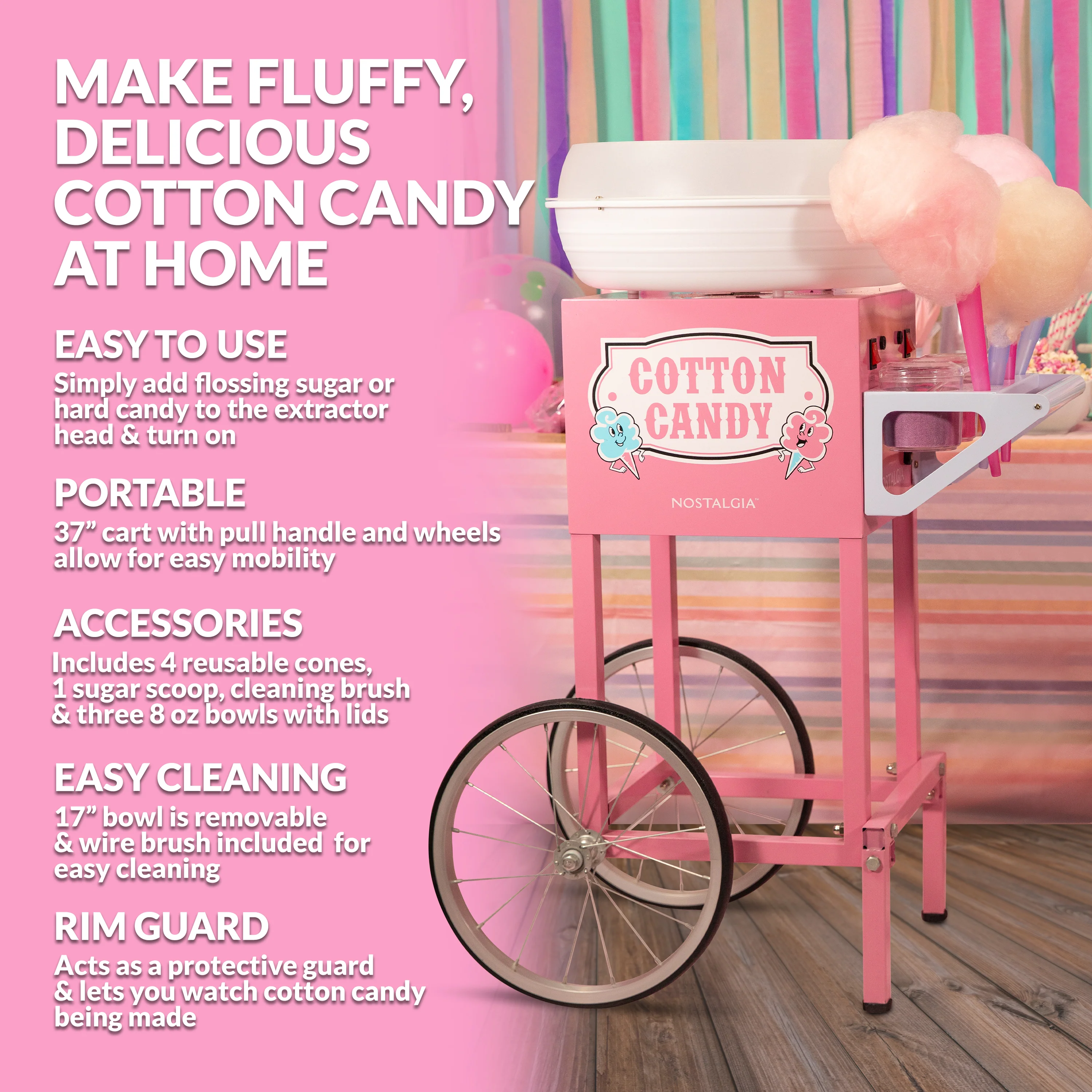 Professional Cotton Candy Cart - Inhomebuy