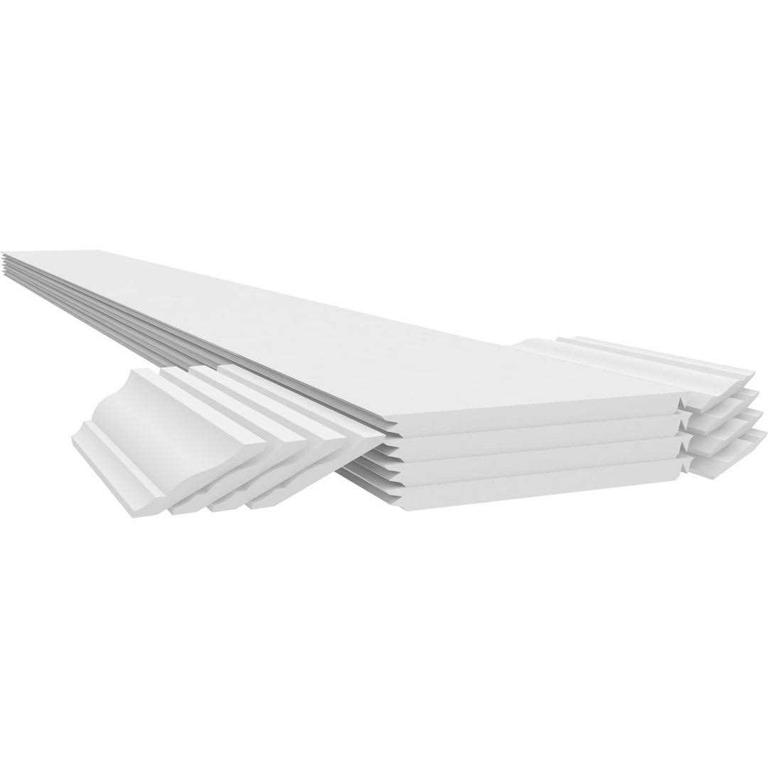 Ekena Millwork GVPVE12X1801FUN Vertical Gable Vent Functional PVC Gable Vent w/ 1 x 4 Flat Trim Frame - Inhomebuy