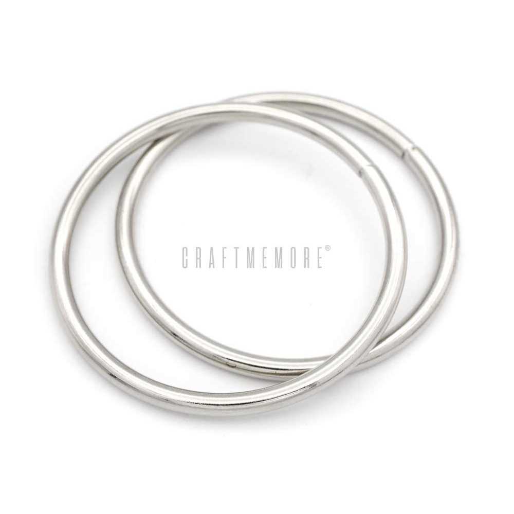 CRAFTMEMORE O-Ring Findings Metal Non-Welded O Rings for Belts Bags Landyard DIY Leather Hand Craft - Inhomebuy