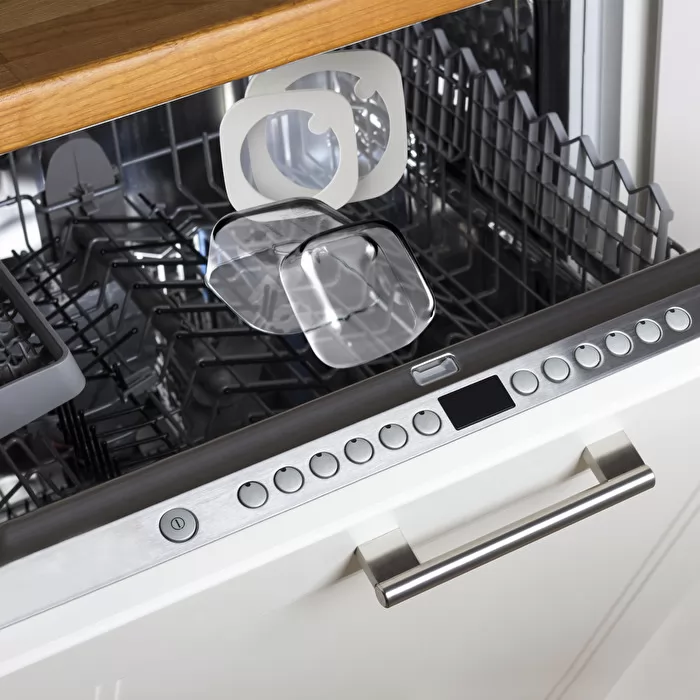 STORE&MORE GLASS Set of 3 hermetic glass containers for fridge/freezer/microwave oven - Inhomebuy