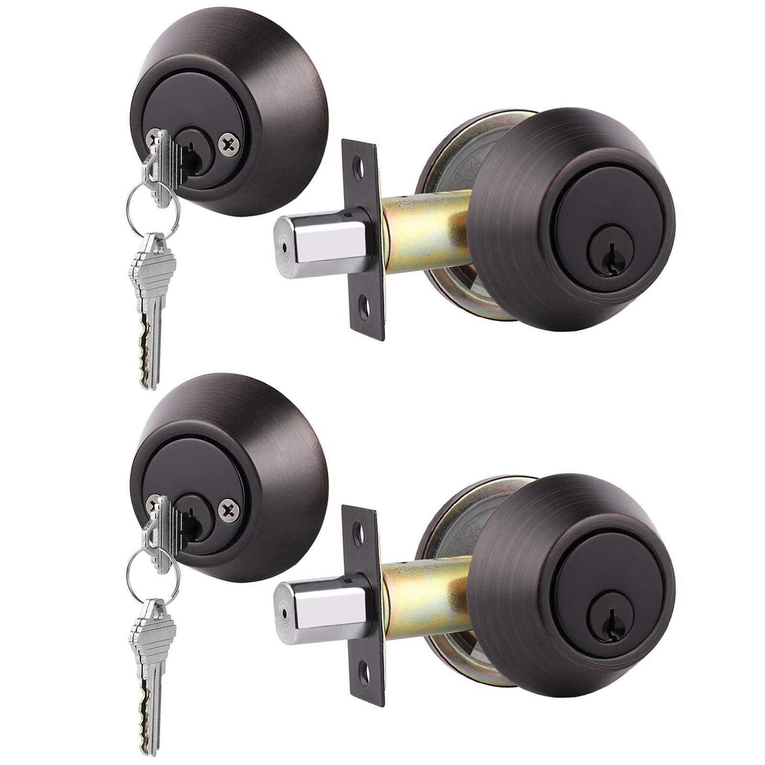 Gobrico 2 Keyed Alike Double Cylinder Deadbolts Door Locks - Inhomebuy