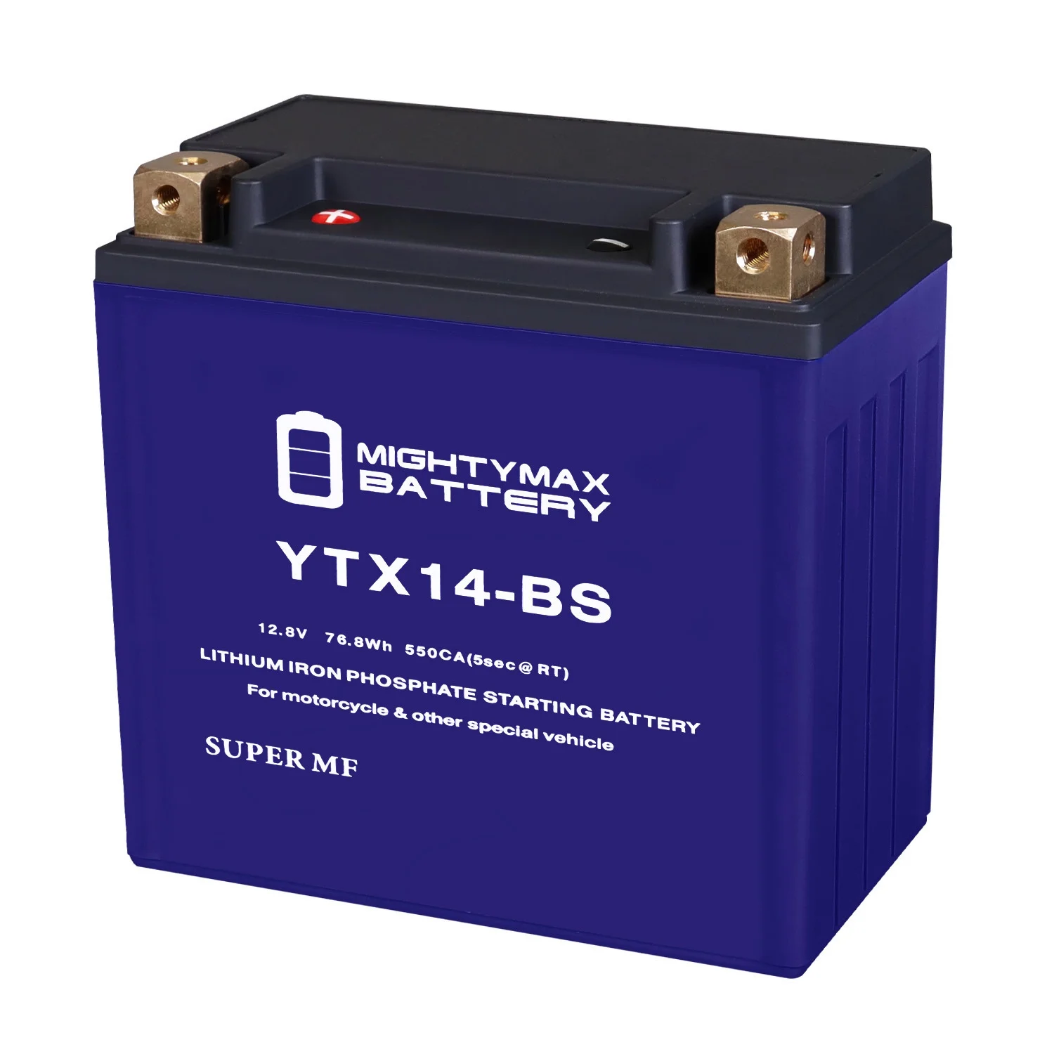 YTX14-BS Lithium Replacement Battery Compatible with Powersport Motorcycle Scooter ATV - Inhomebuy