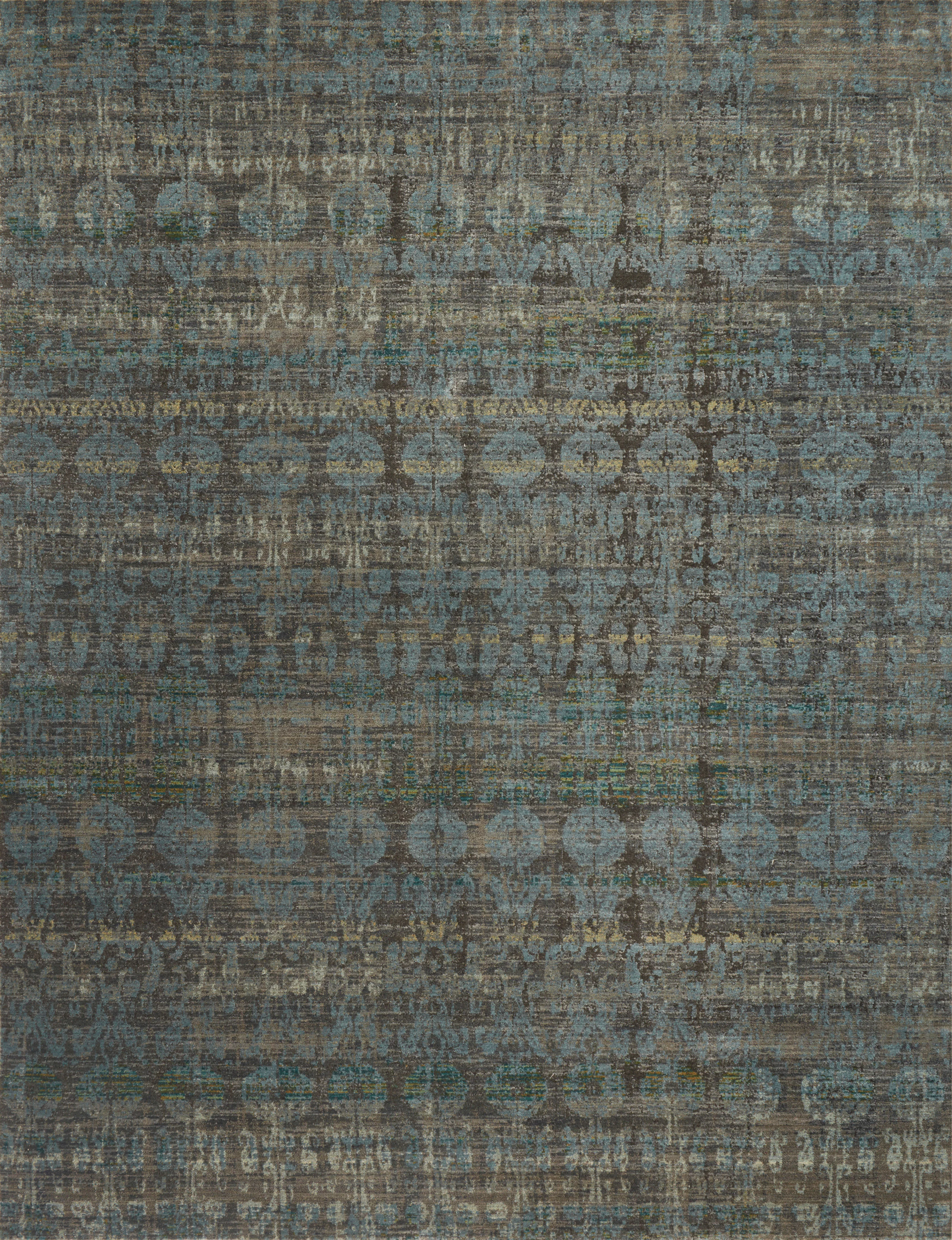 Loloi Rugs Javari Collection Rug in Steel, Lagoon - 6'7