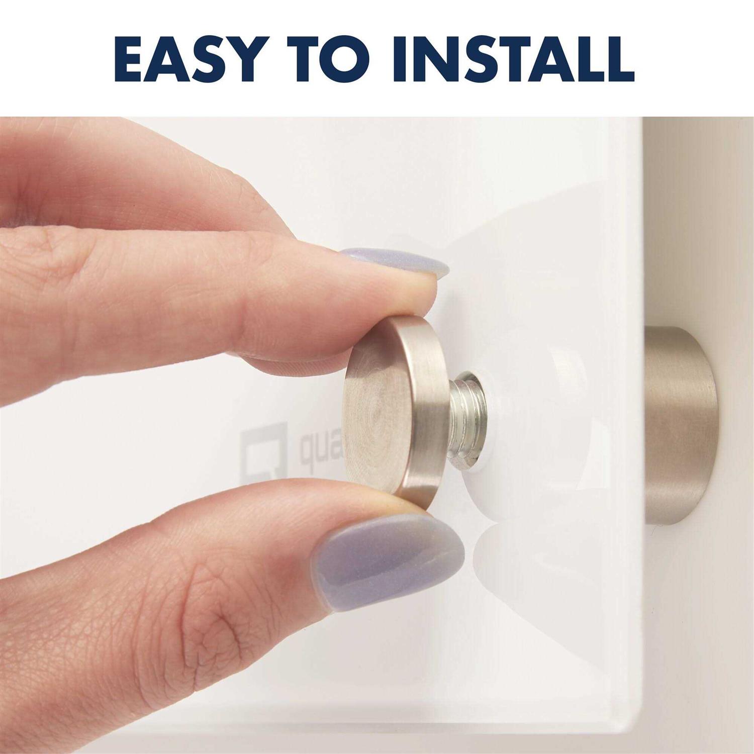 Quartet Set Glass Board Mounting Hardware Polished - Inhomebuy