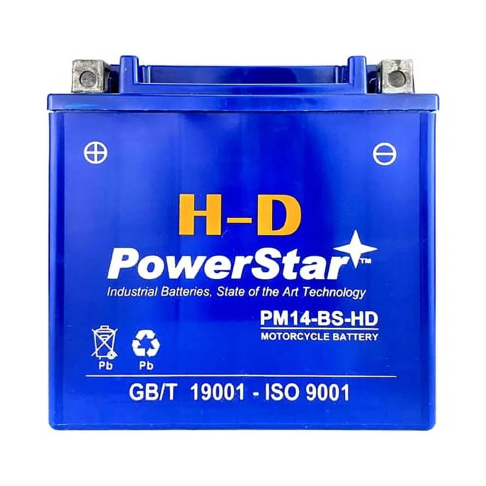 PowerStar 12 Volt 14 Amp Hour Heavy Duty 14-BS Battery for ATVs, UTVs, Motorcycles, Scooters, Snow Mobiles - Inhomebuy