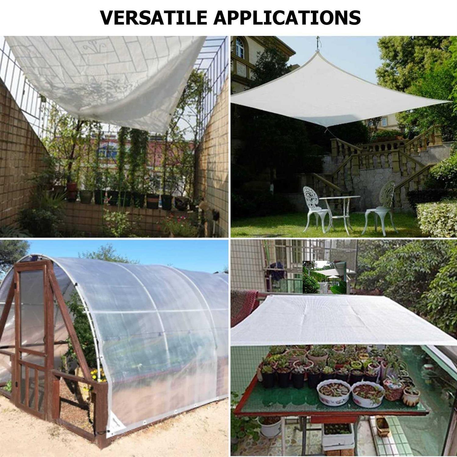 Doniks Clear Greenhouse Heavy Duty tarp 14 Mil Clear Waterproof Cover,UV Resistant Poly tarp with Grommets Superior Strength,for Gardening - Inhomebuy