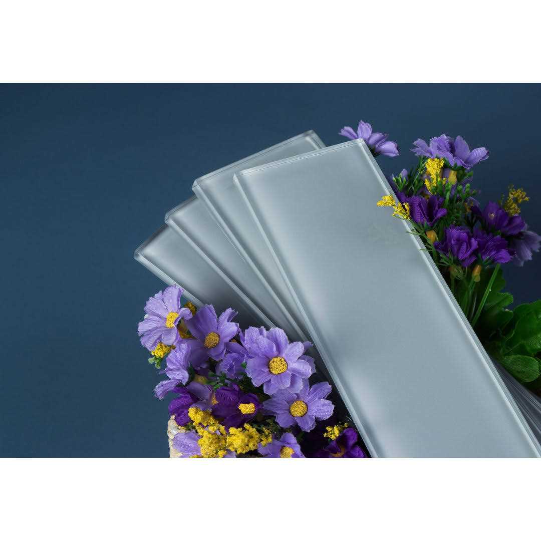 WS Tiles 3×22 x 9×22 Glass Mosaic Subway Tile Backsplash for Kitchen and Bathroom - Inhomebuy