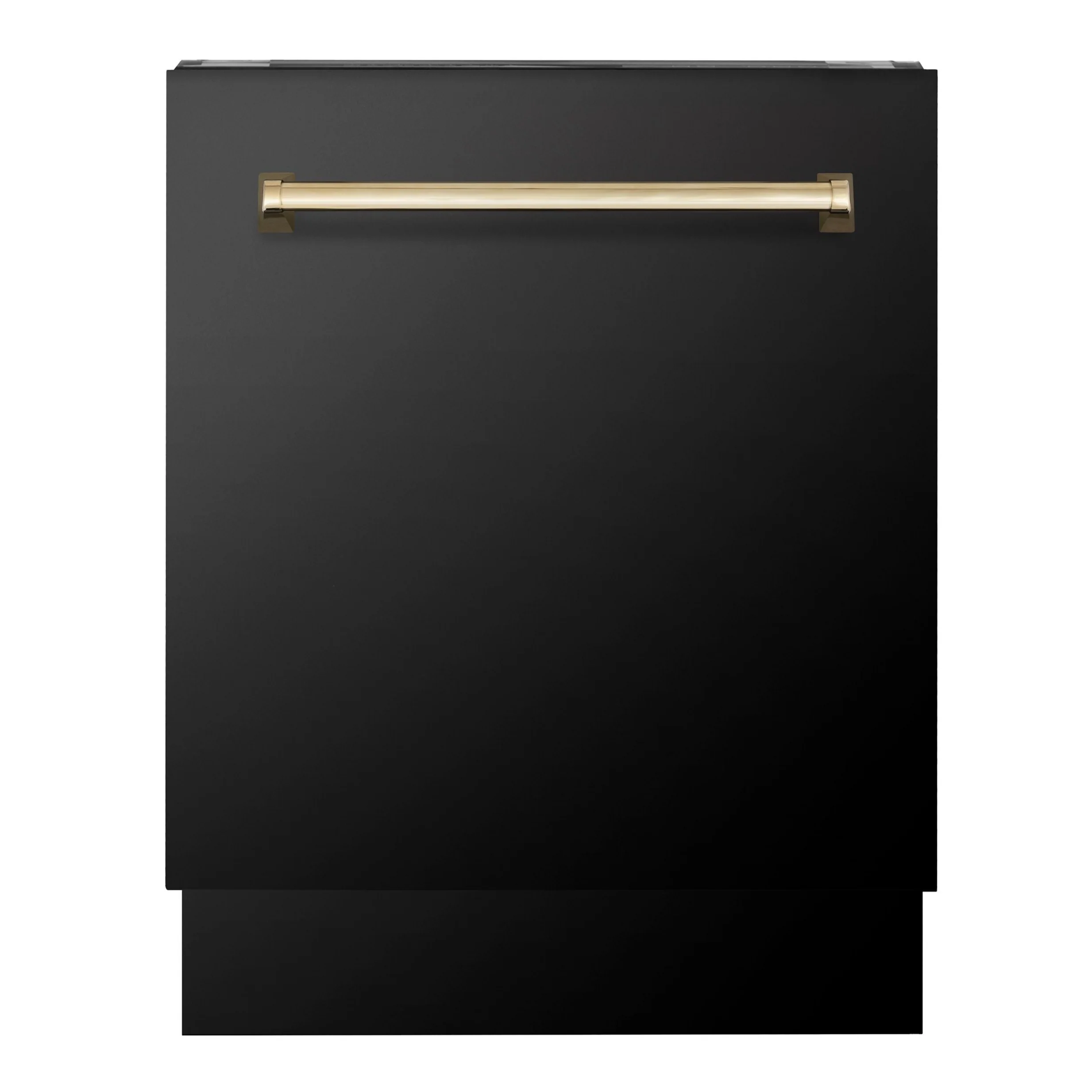 ZLINE Autograph Series 24 inch Tall Dishwasher in Black Stainless Steel with Gold Handle, DWVZ-BS-24-G - Inhomebuy