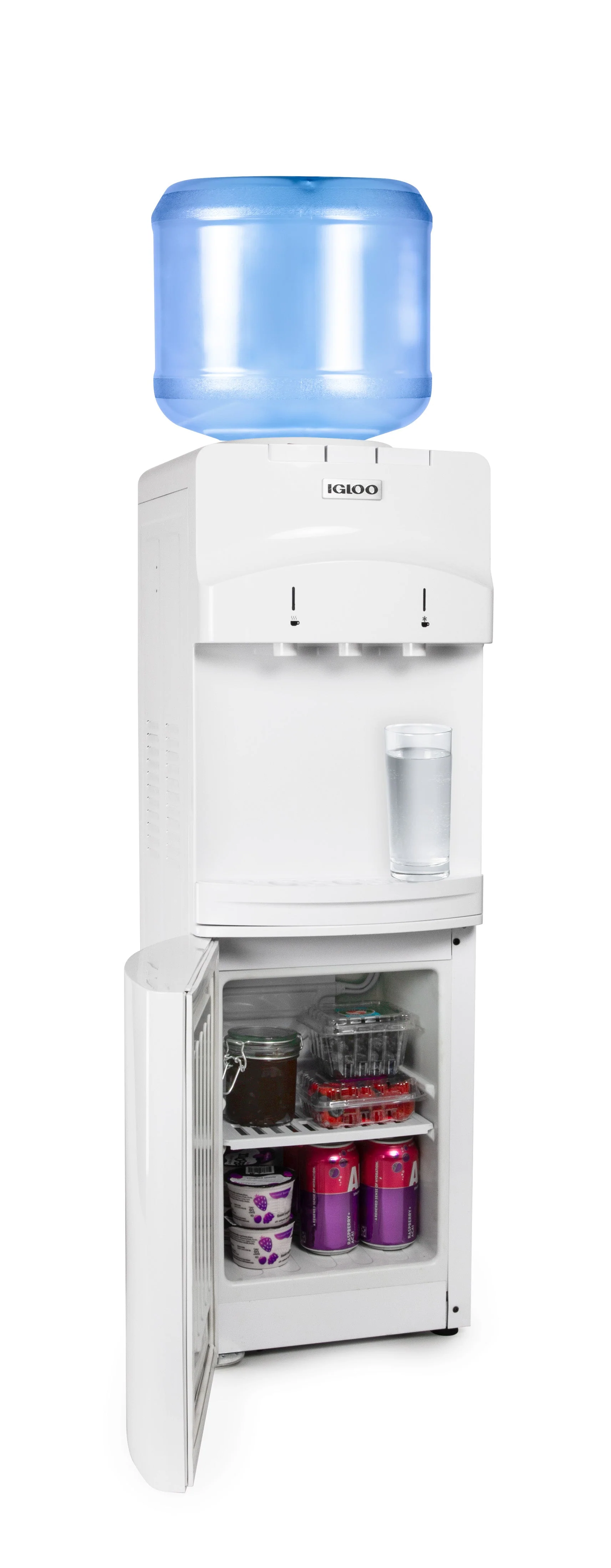 Igloo Hot & Cold Top-Loading Water Cooler Dispenser with Refrigerator - Inhomebuy