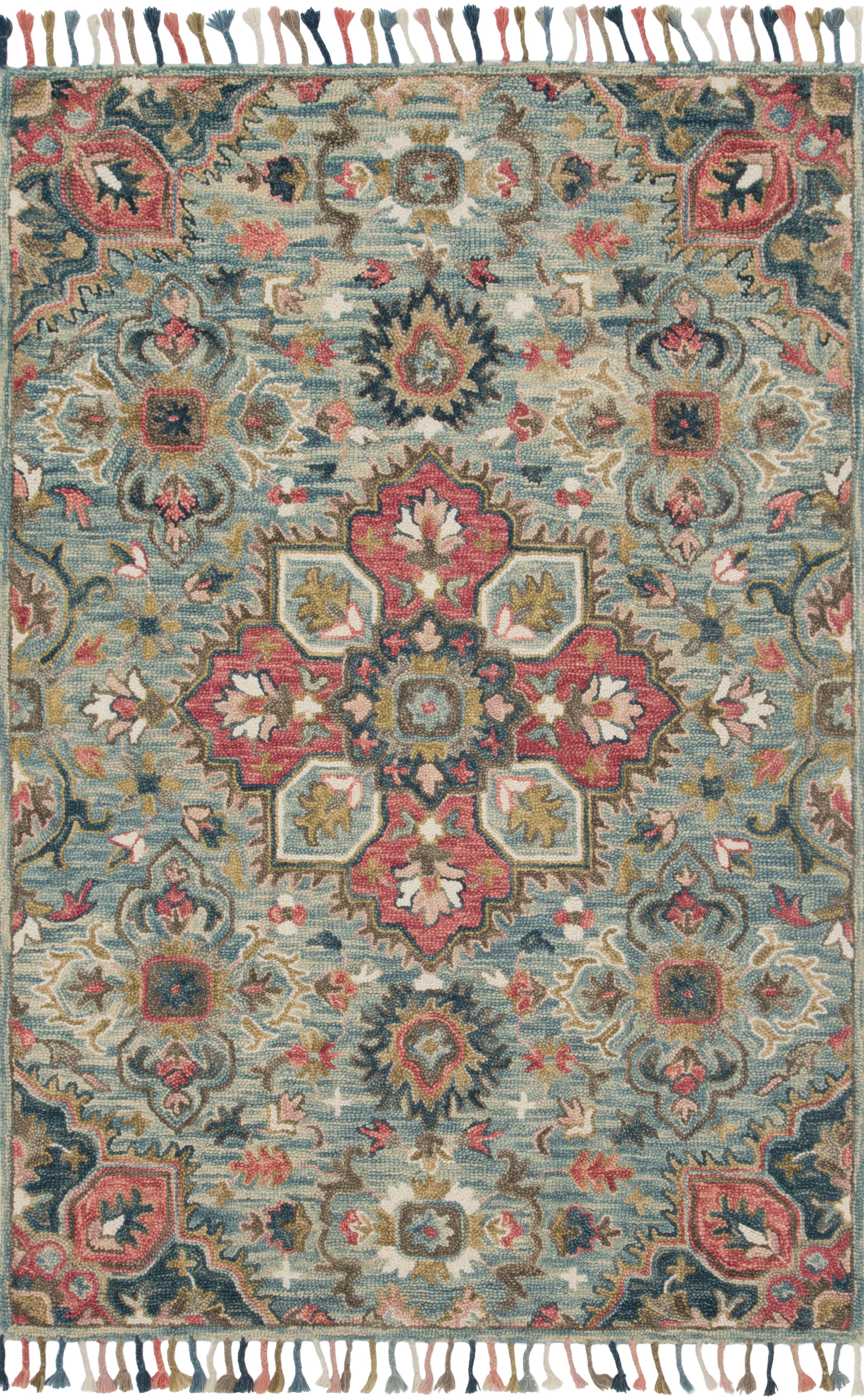Loloi Rugs Zharah Collection Rug in Light Blue, Multi - 7'9
