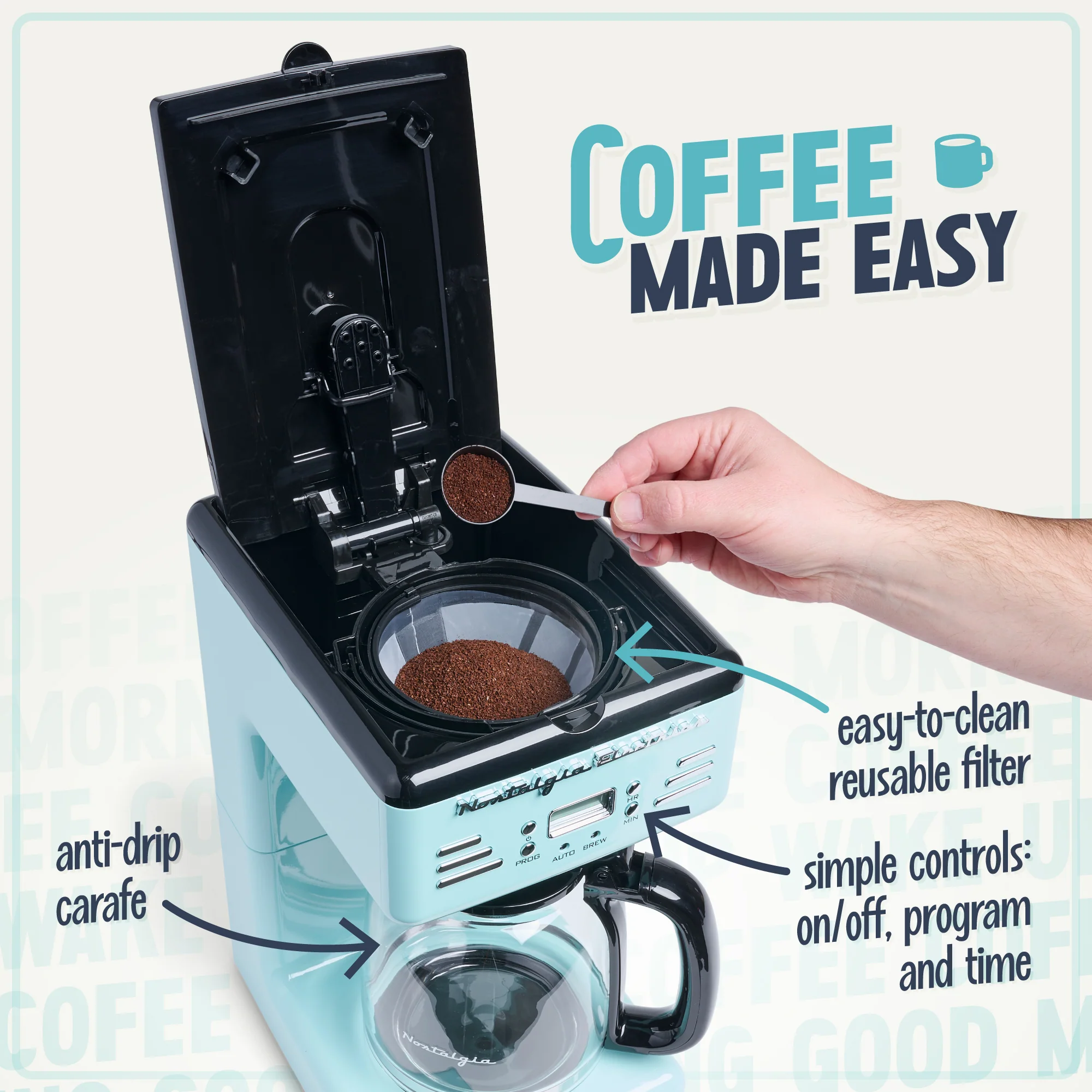 Retro 12-Cup Coffee Maker - Inhomebuy
