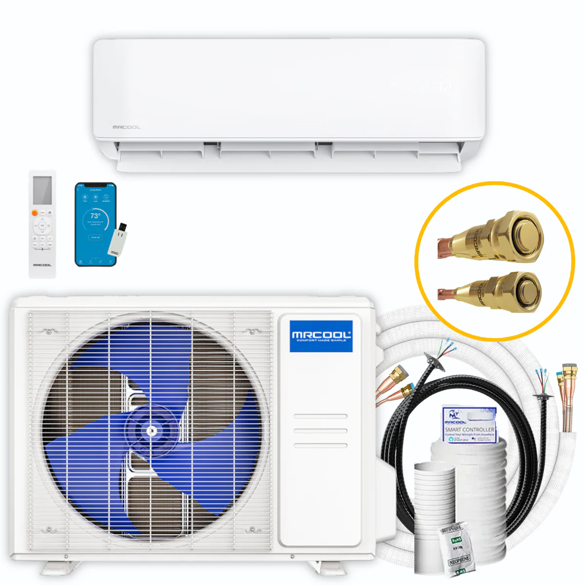 MRCOOL DIY 36K BTU Ductless Mini Split Heat Pump Complete System, Energy Star, 4th Gen, DIY-36-HP-WM-230C25 - Inhomebuy