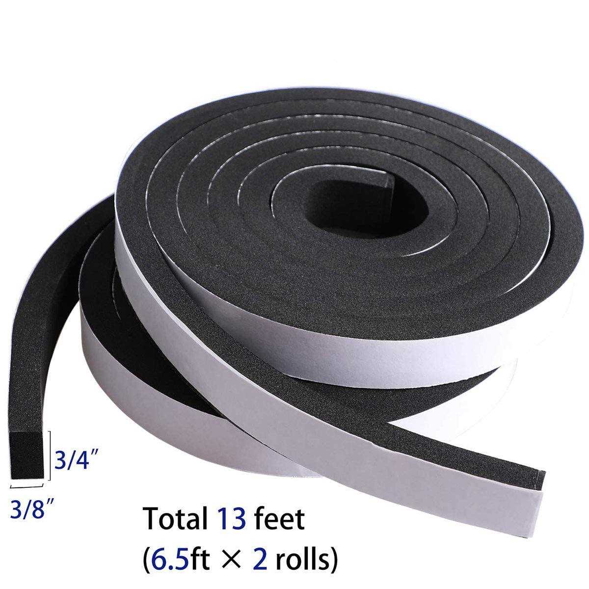 MXCELL High Density Foam Tape Waterproof Sealing Strip CR Strips Neoprene Single-Sided Adhesive EVA Seal 13Ft - Inhomebuy