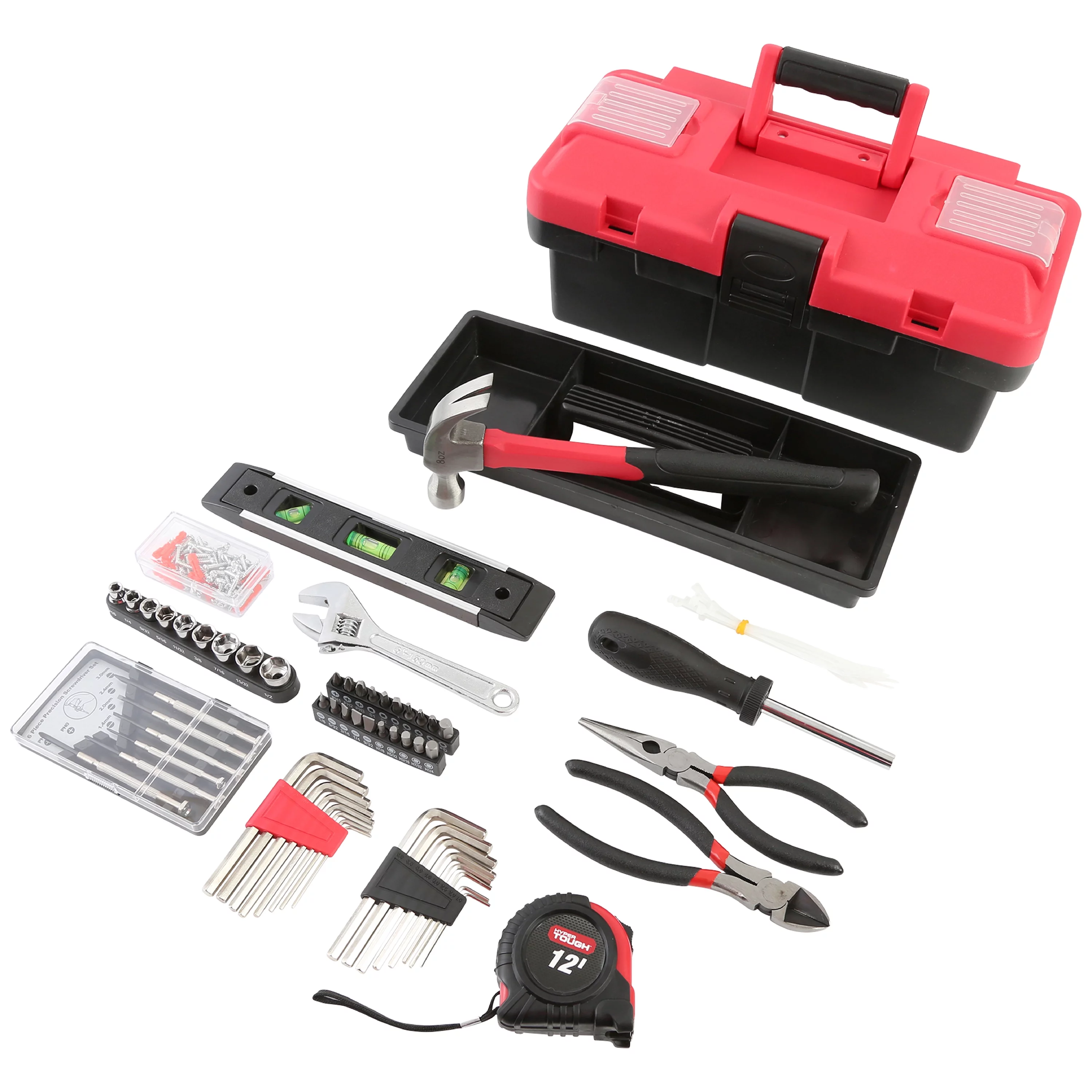 Hyper Tough 160-Piece Toolbox Set for Home and Auto Repairs - Inhomebuy