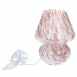 Light Rosa/ Bianco H 21 cm Glass Design  Lamp - Inhomebuy