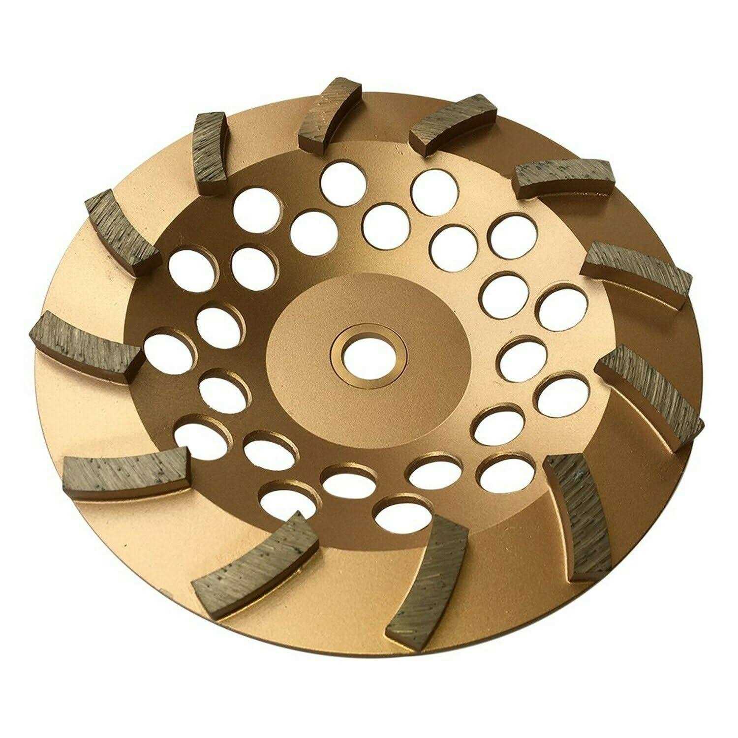EDiamondTools 7 Diamond Grinding Wheels for Concrete or Masonry 12 Turbo Segments - Inhomebuy