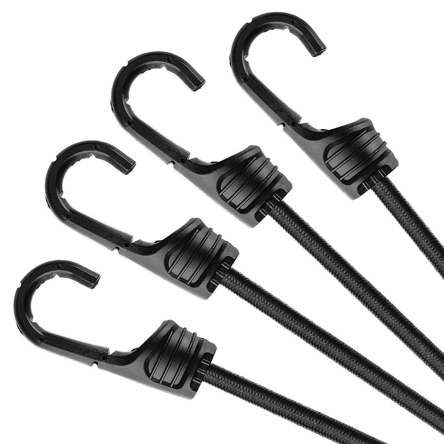 ZHOUBIN Black Bungee Cords with Hooks Heavy Duty - Inhomebuy