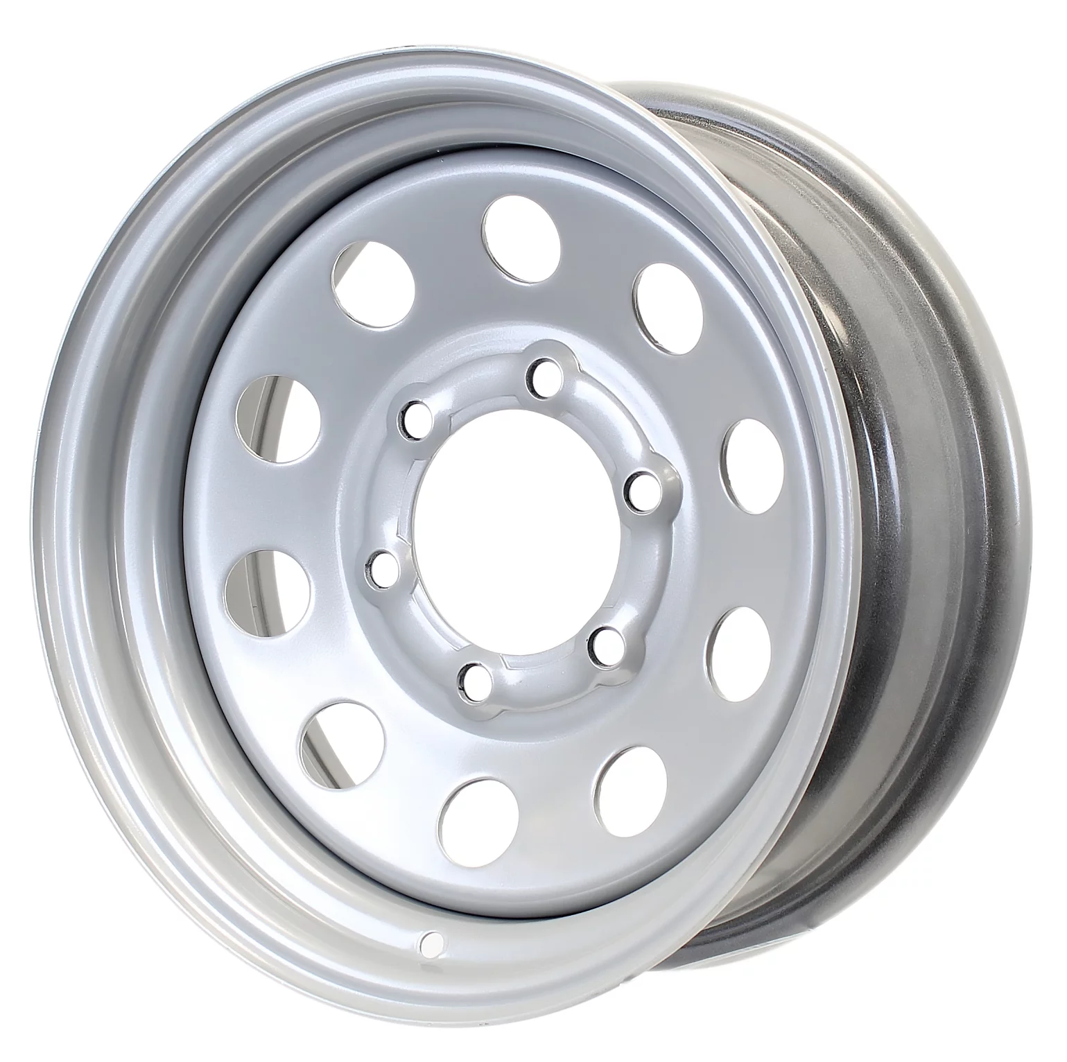 Trailer Wheel Rim 15x6 15 in.x6 in. Modular 6 Bolt Hole 5.5 in. On Center Silver - Inhomebuy