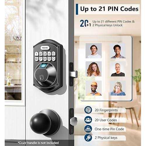 TEEHO TE002 Fingerprint Door Lock Keyless Entry Door Lock with Keypad - Inhomebuy