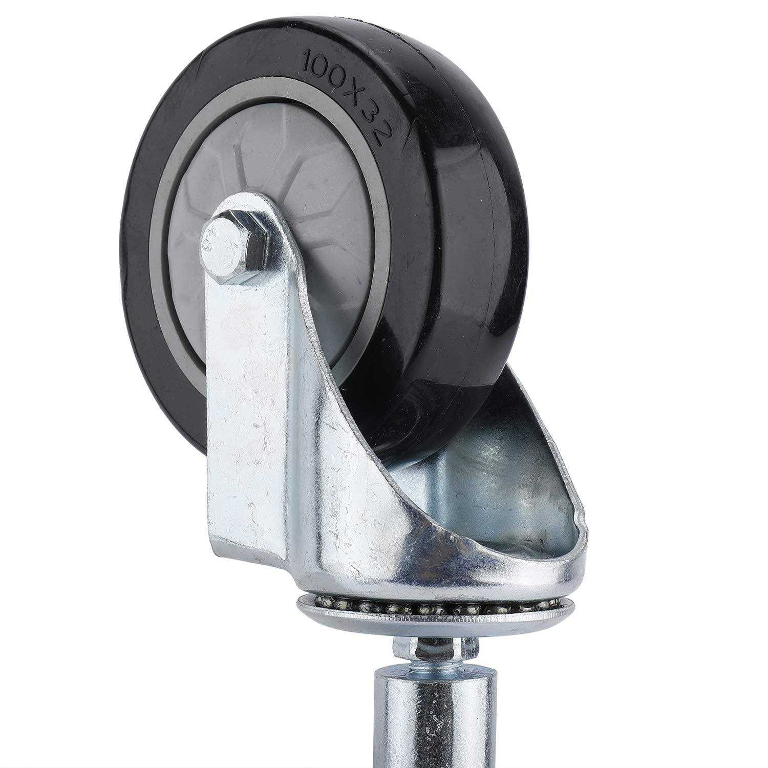Yaegoo 4 PU Gate Heavy Duty Spring Loaded Swivel Caster - Inhomebuy