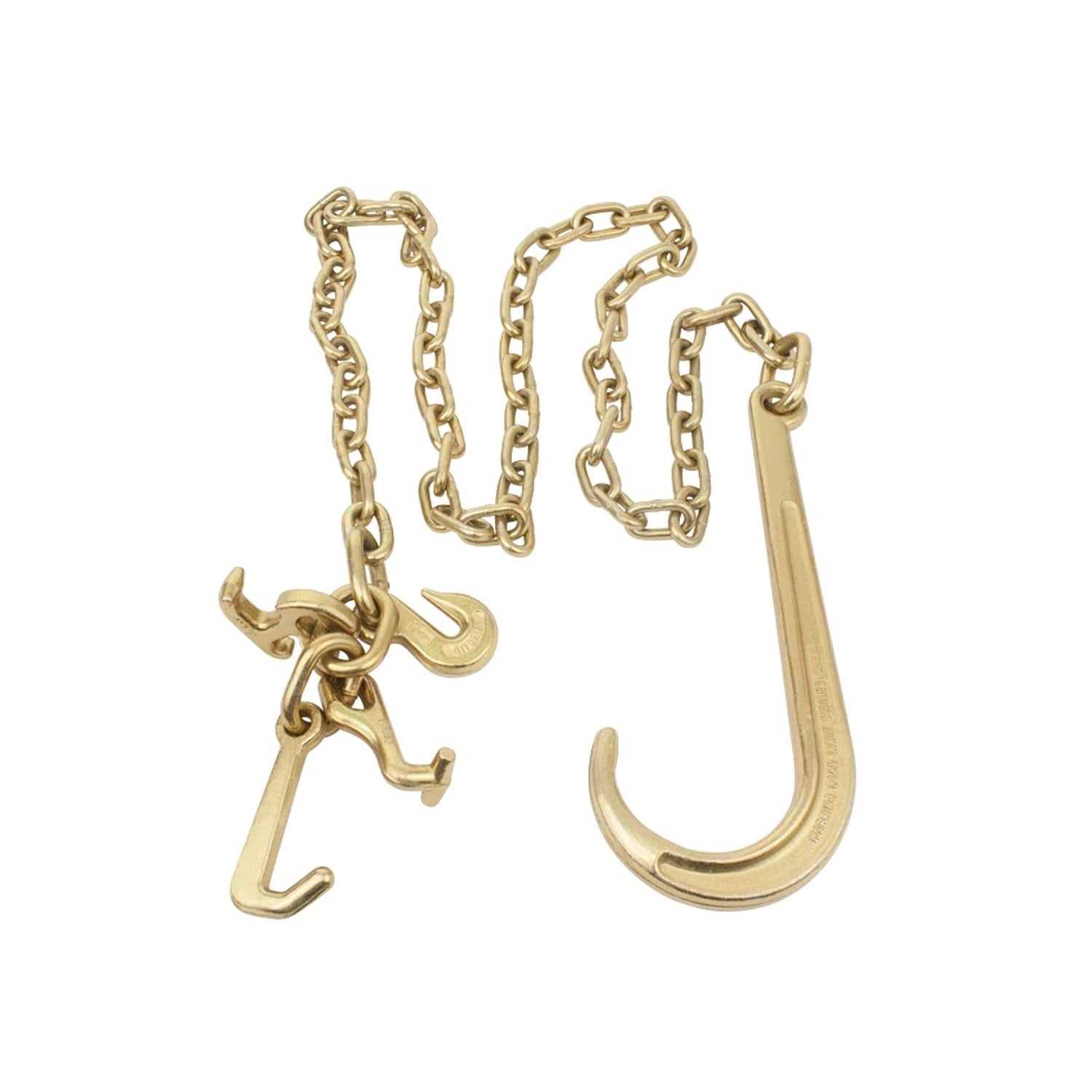 Mytee Products 3/8 Inch x G80 Transport Binder Chain with Clevis Grab Hooks - Inhomebuy