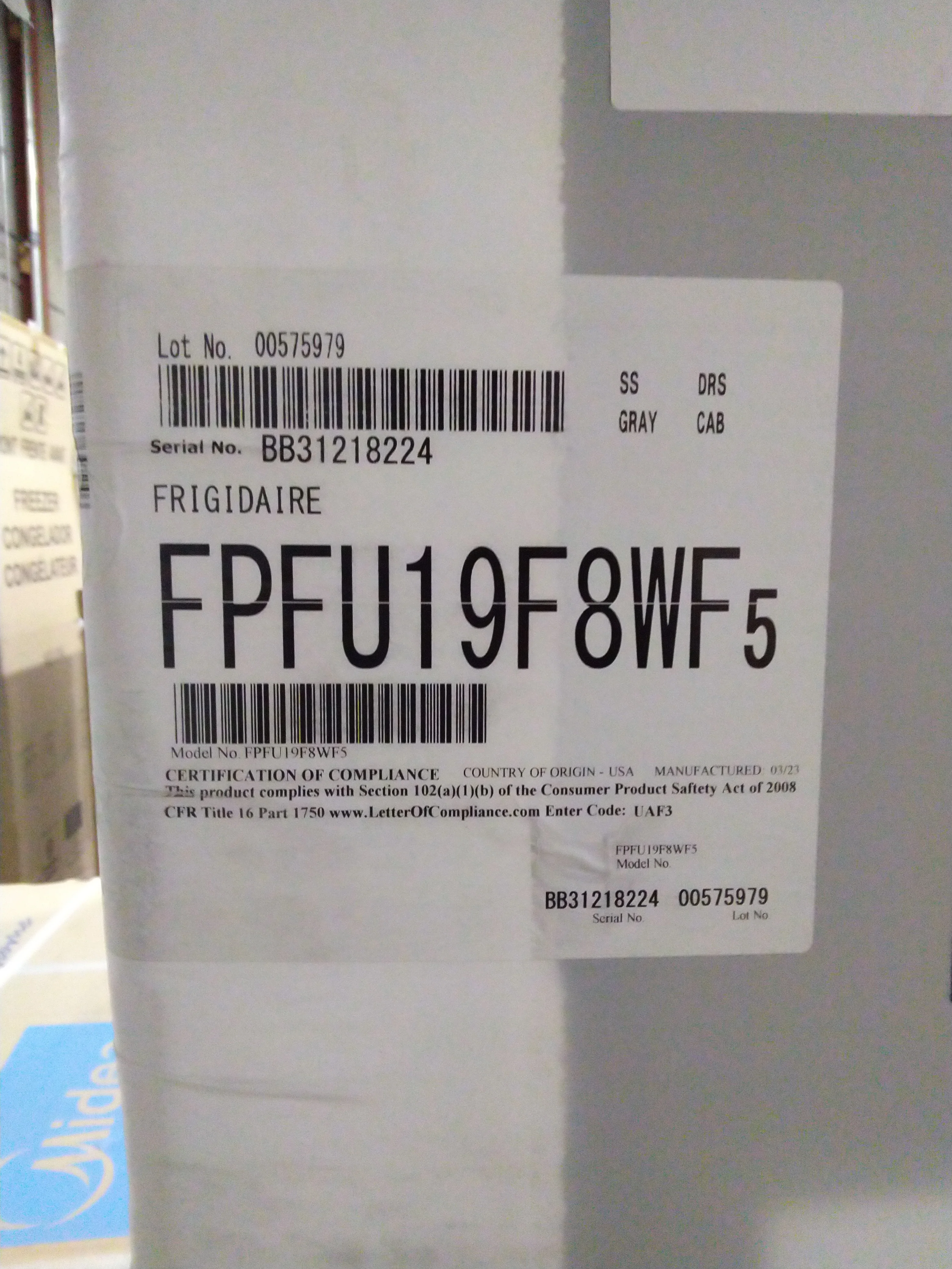 FRIGIDAIRE PROFESSIONAL 33 IN. 19 CU. FT. STAINLESS STEEL SINGLE DOOR ALL REFRIGERATOR - FPRU19F8WF - Inhomebuy