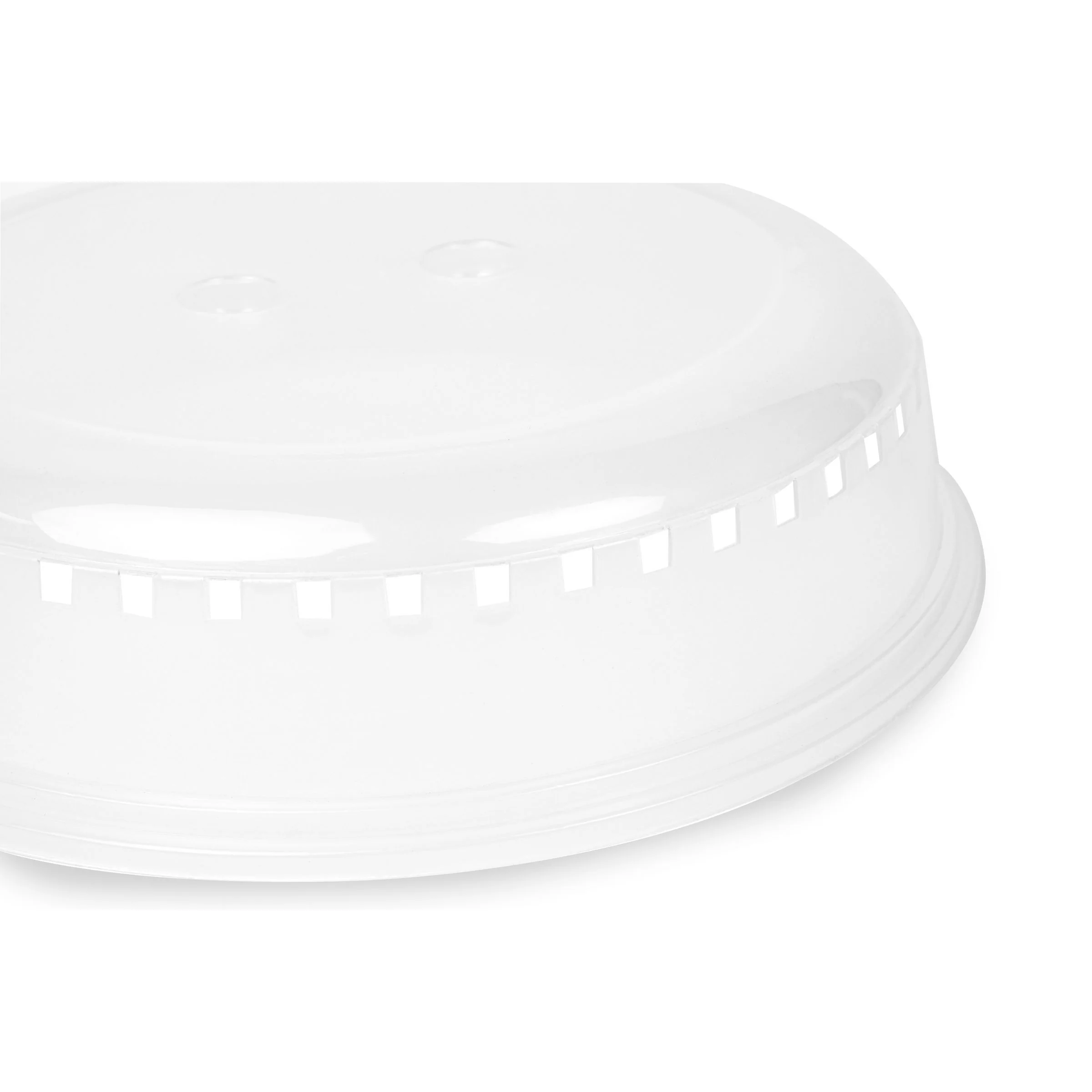 HomeCraft 10-Inch Microwave Plate Cover Shield with Insert Handles & Ventilation, Clear - Inhomebuy