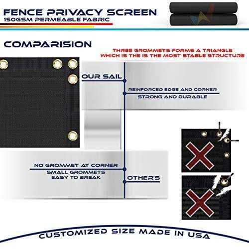 Windscreen4less Privacy Fence Screen Heavy Duty Brass - Inhomebuy