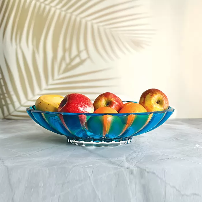 DolceVita Centerpiece/Fruit bowl Turquoise - Inhomebuy
