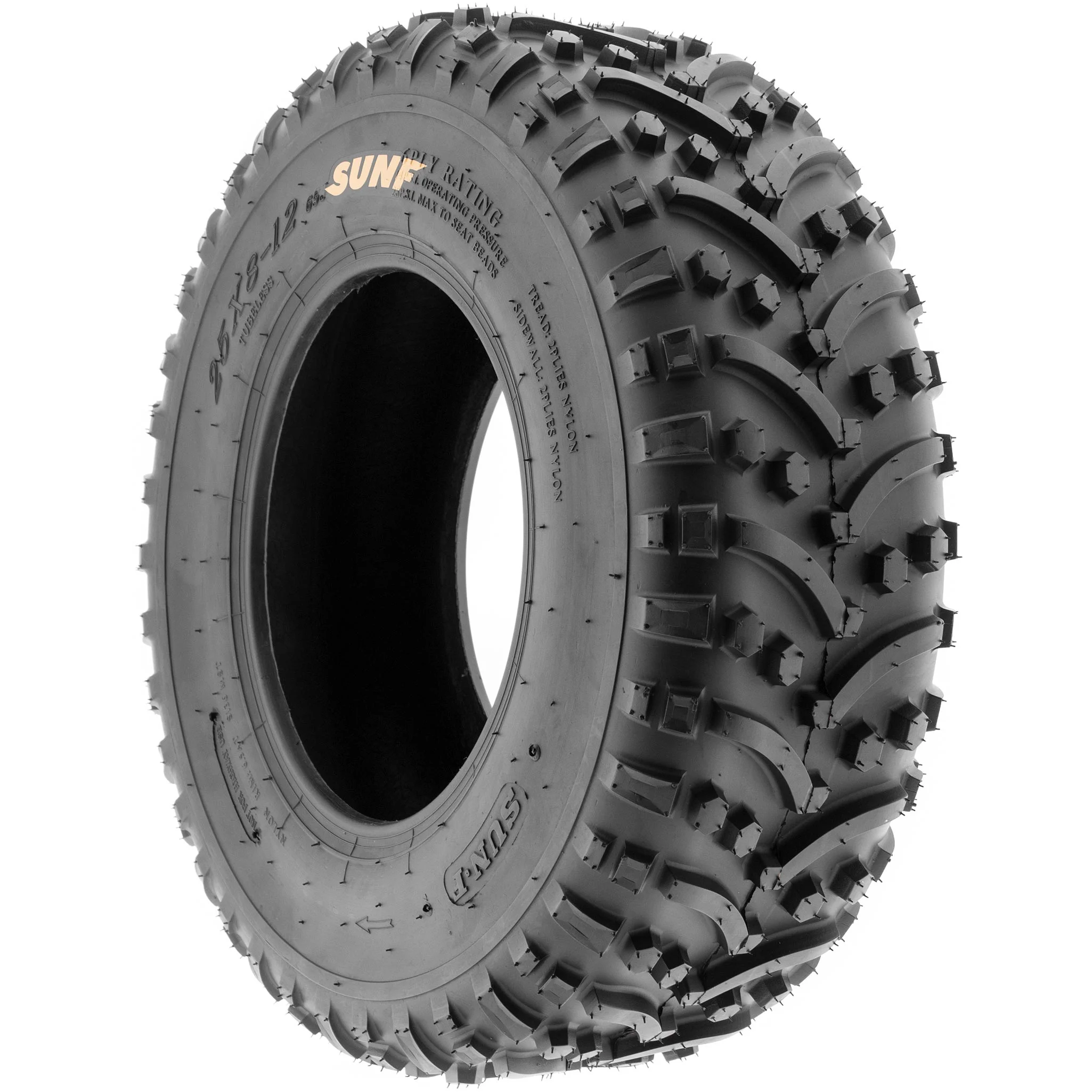 Set of 4 SunF ATV UTV Tires A032 25x8-12 25x8x12 6 PR - Inhomebuy